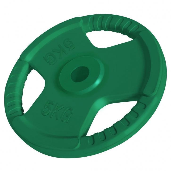 Obciążenie treningowe Gorilla Sports gumowane 1,25 kg z uchwytami