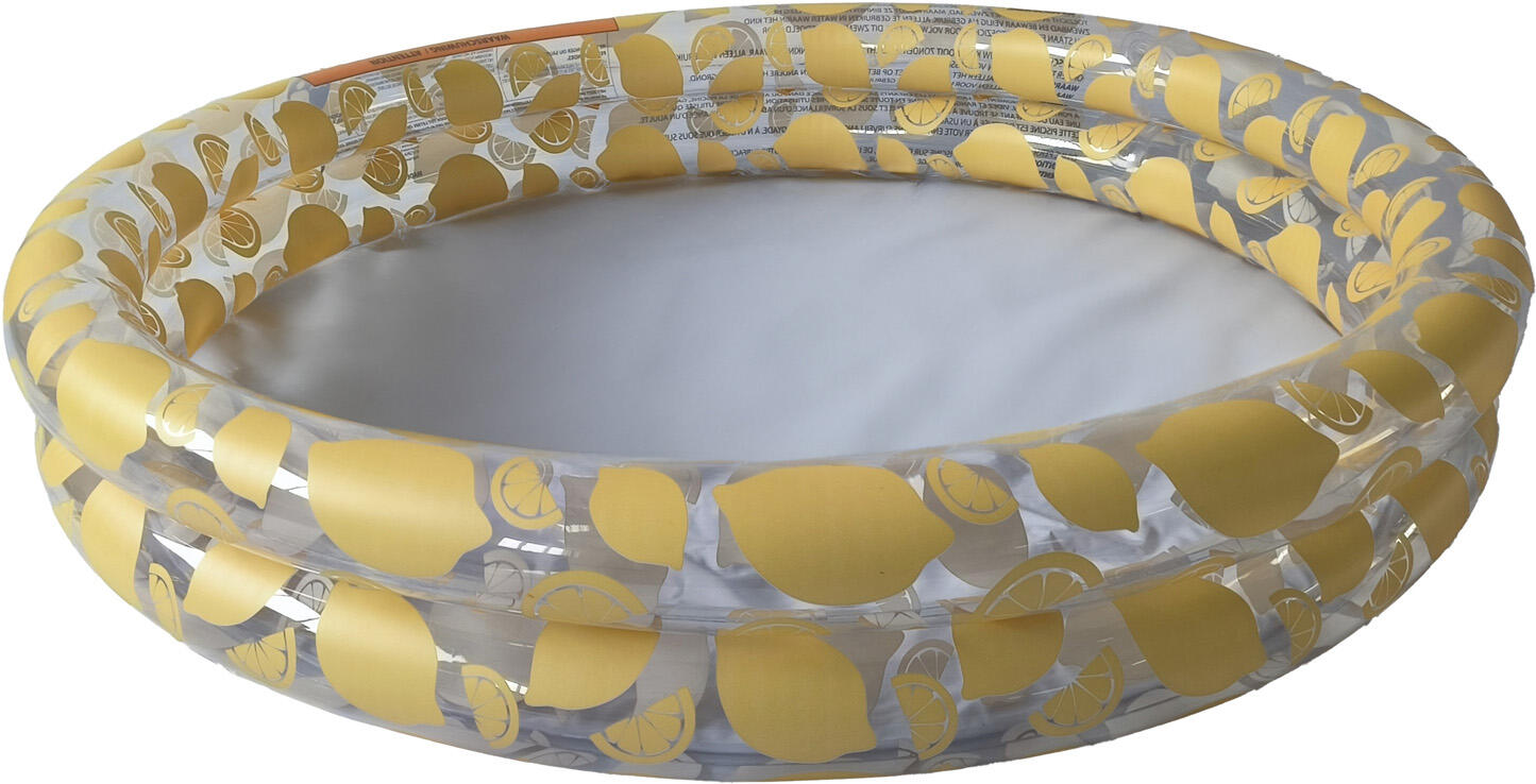 Basen dla dzieci Swim Essentials - żółty - przezroczysty kwiat - Ø 100 cm