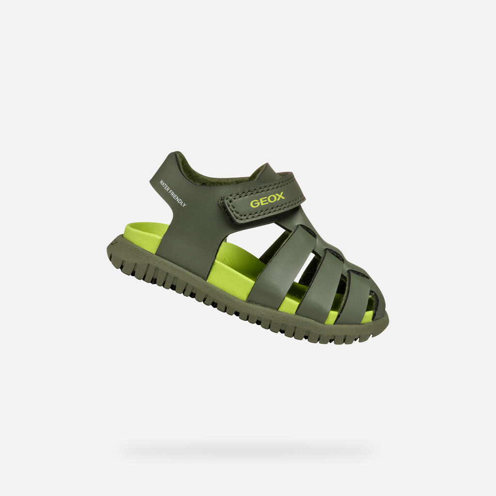 Sandały Geox Model B Sandal Fusbetto Bo Kolor Zielony
