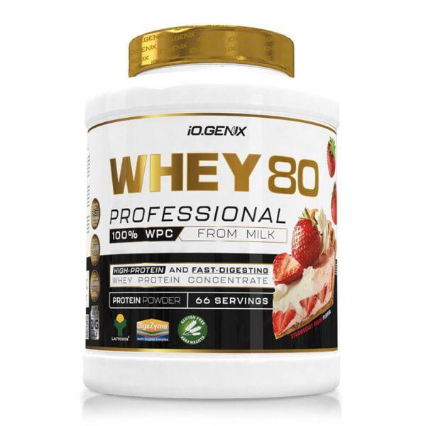 Whey 80 Professional - 2 kg śmietanka i truskawka IO.Genix