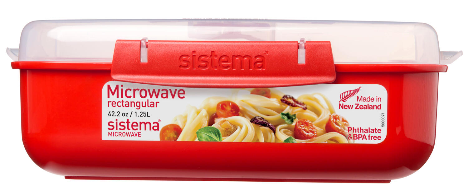 Prostokątny pojemnik do podgrzewania w mikrofalówce Microwave 1,25 l
