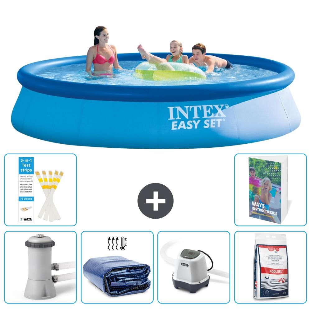 INTEX Basen Easy Set Okrągły - 396x84 cm - 7-częściowy S329