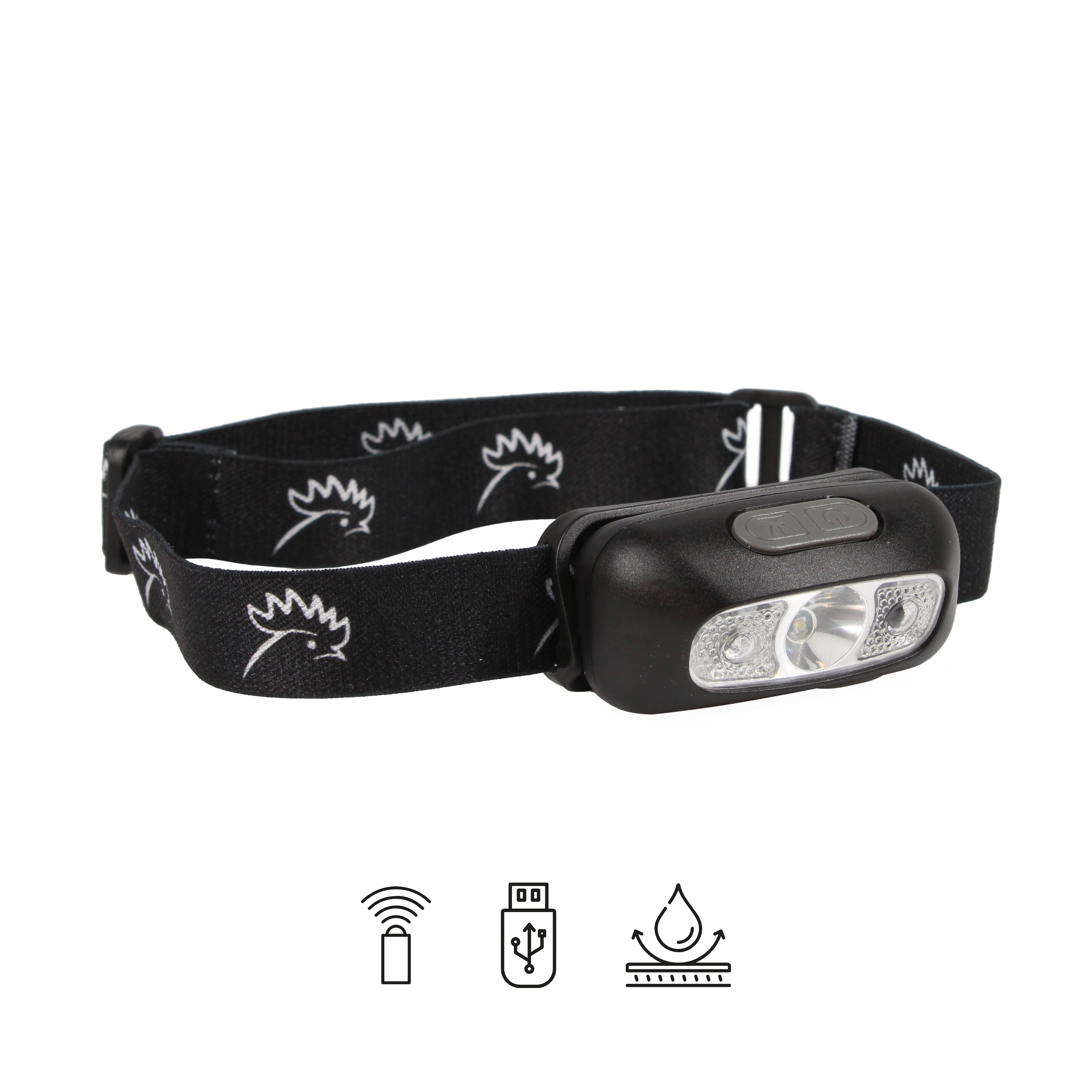 Hen Sportsgear – latarka czołowa LED – 2 tryby pracy – 200 lumenów