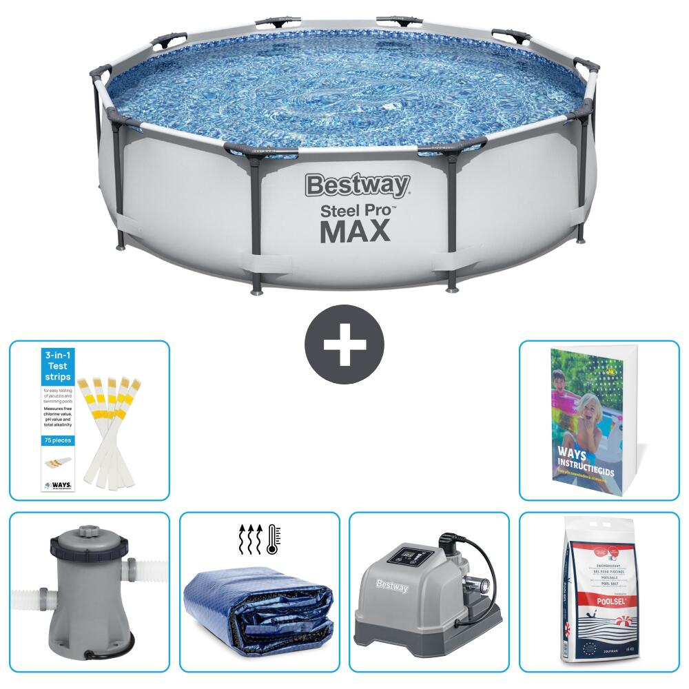 BESTWAY Basen Steel Pro MAX Okrągły - 305x76 cm - 7-częściowy S329