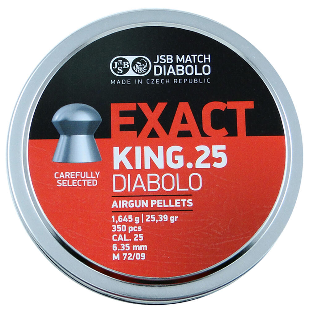 Śrut do wiatrówek Exact King 1,645 grama kal. 6,35 mm 350 sztuk