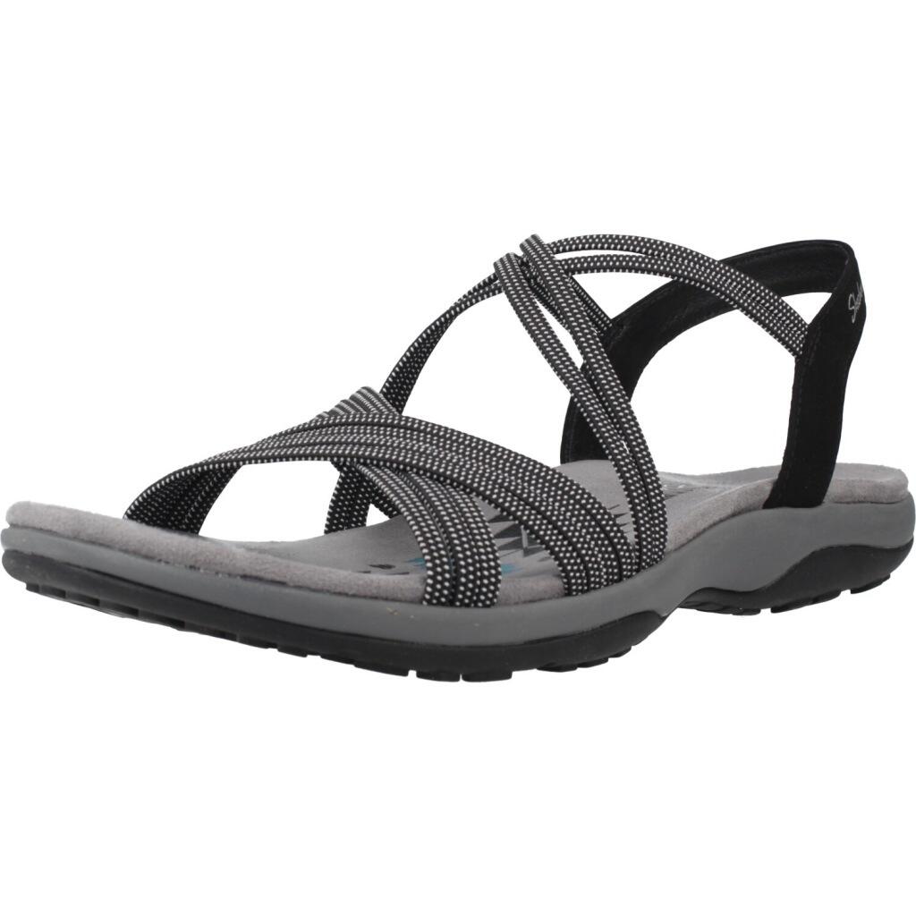 Sandały SKECHERS REGGAE SLIM - TURN IT UP Czarny