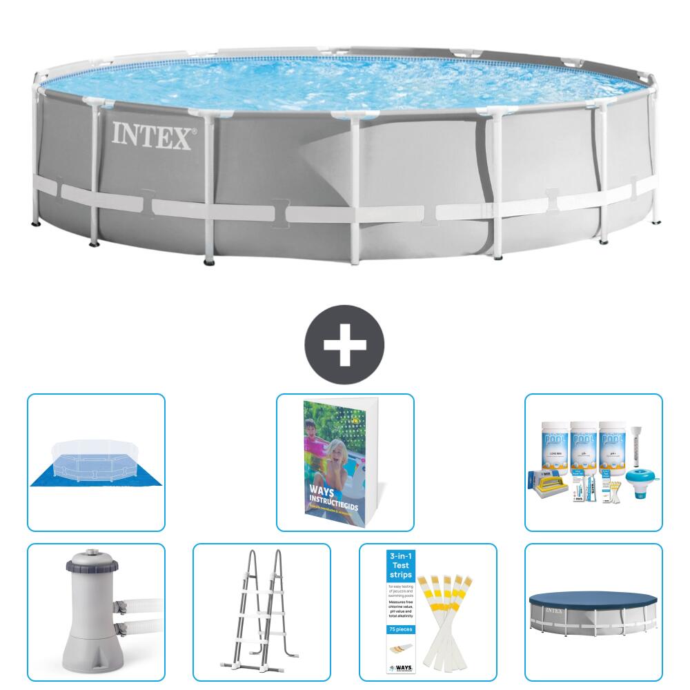 INTEX Basen Prism Frame Okrągły - 427x107 cm - 8-częściowy S599