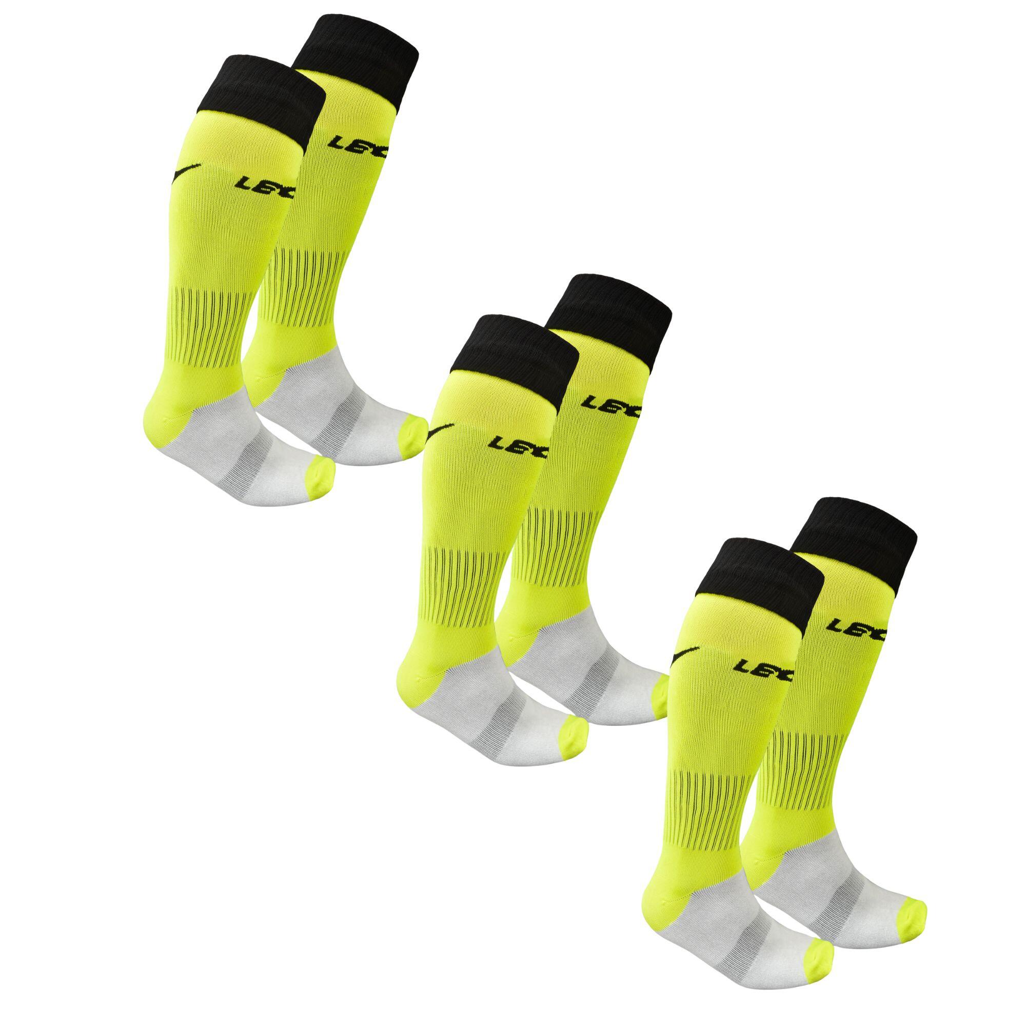 Skarpety piłkarskie C164 fluorescencyjny żółty 3 pary