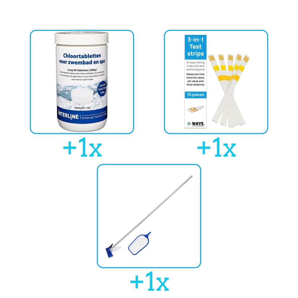 Zestaw do konserwacji basenu – Utrzymanie basenu – 3 elementy -CB185