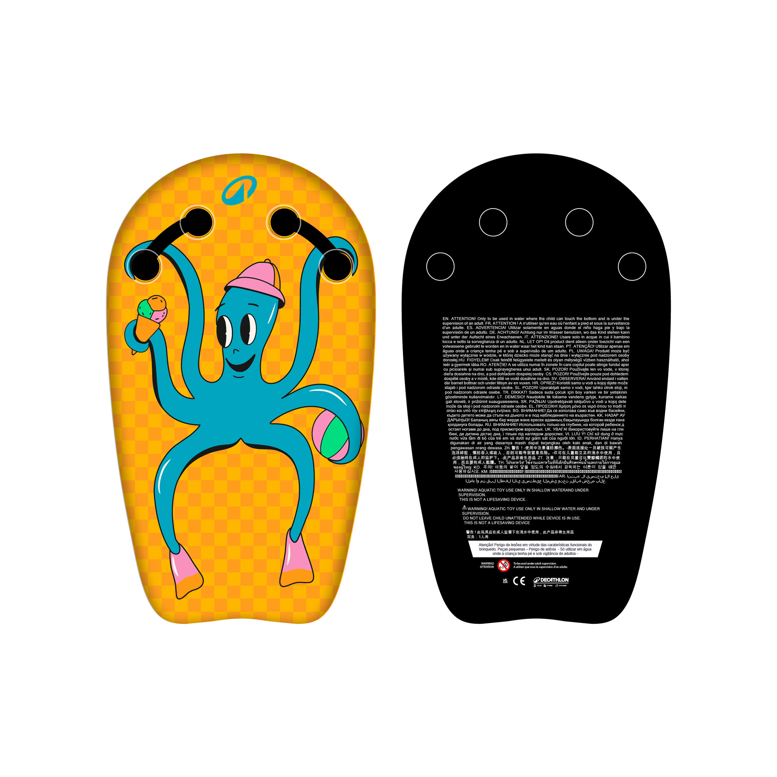 Deska bodyboard Decathlon Poulpy z uchwytami dla dzieci