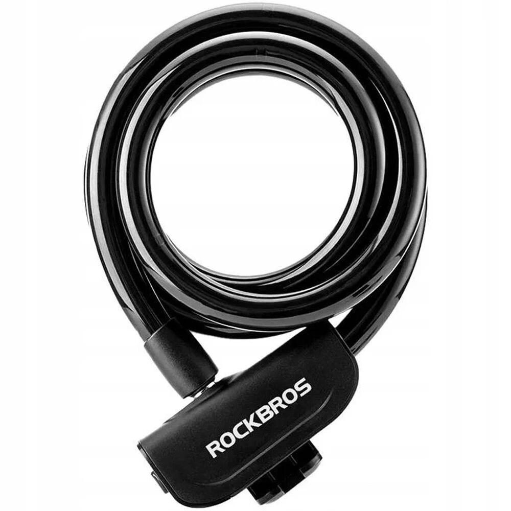 Zamek rowerowy Rockbros RKS515-BK z kluczem o długości 1,1 m