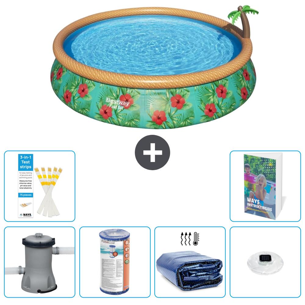 BESTWAY Basen Fast Set Okrągły - 457x84 cm - 7-częściowy S275