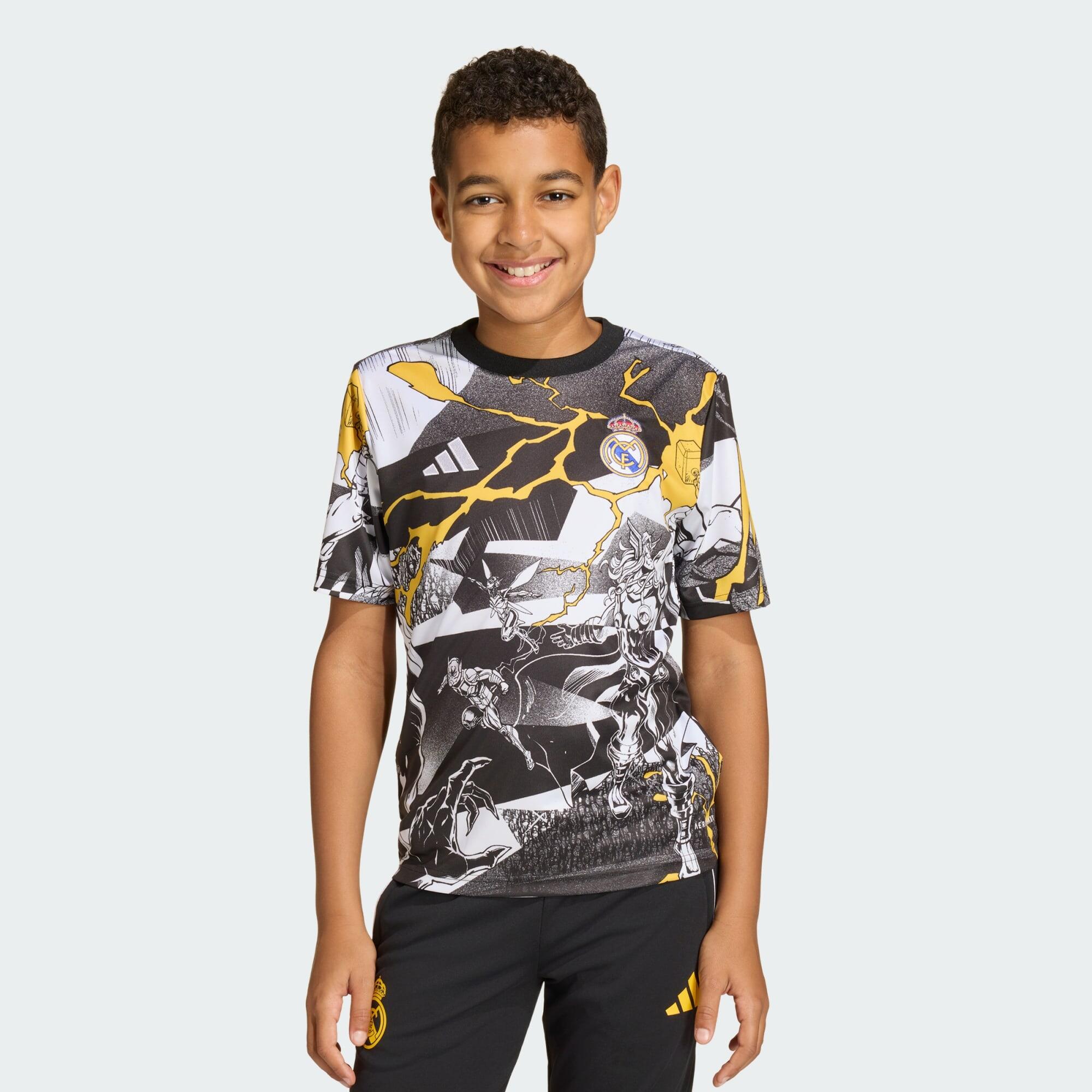 Dziecięca koszulka adidas Real Madryt Avengers 25/26 Pre-Match