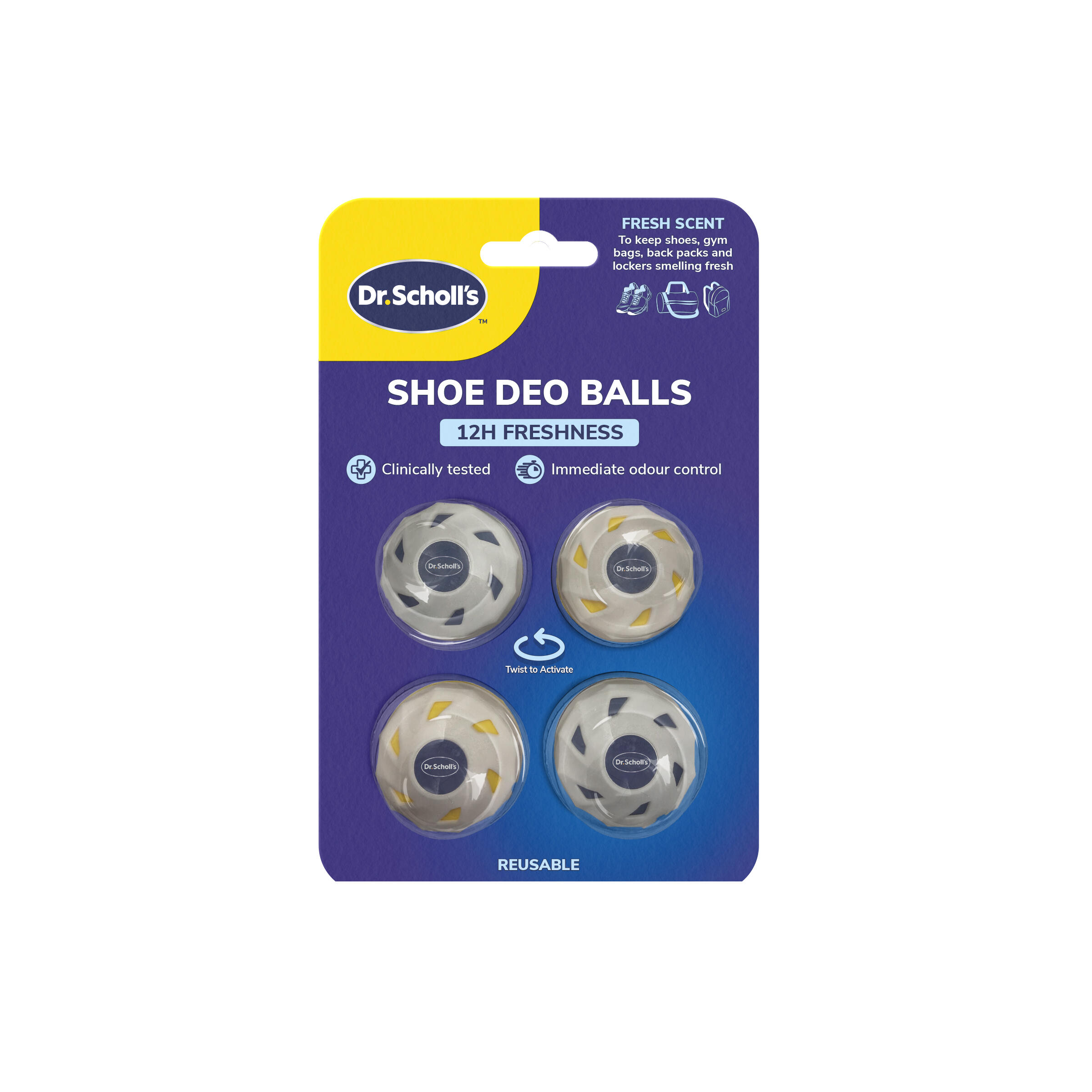 Dr. Scholl's Kule dezodorujące do butów 4 sztuki