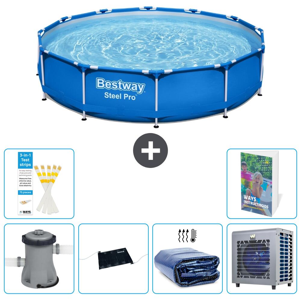 BESTWAY Basen Steel Pro Okrągły - 305x76 cm - 7-częściowy S216