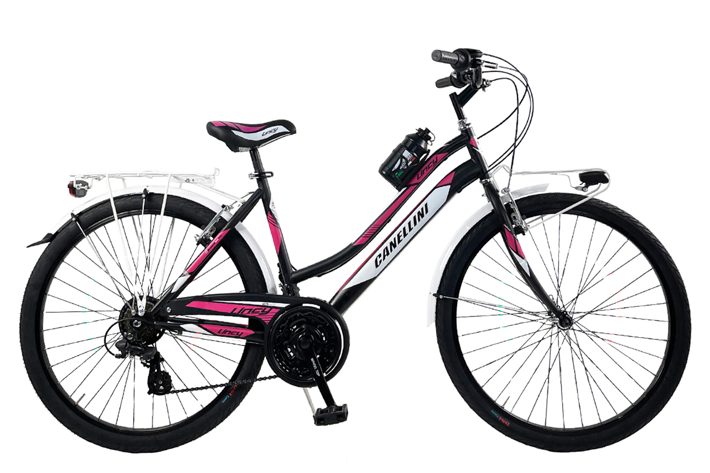 Rower Dziecięcy MTB Canellini LINCY 26 - Czarny/Fuksja