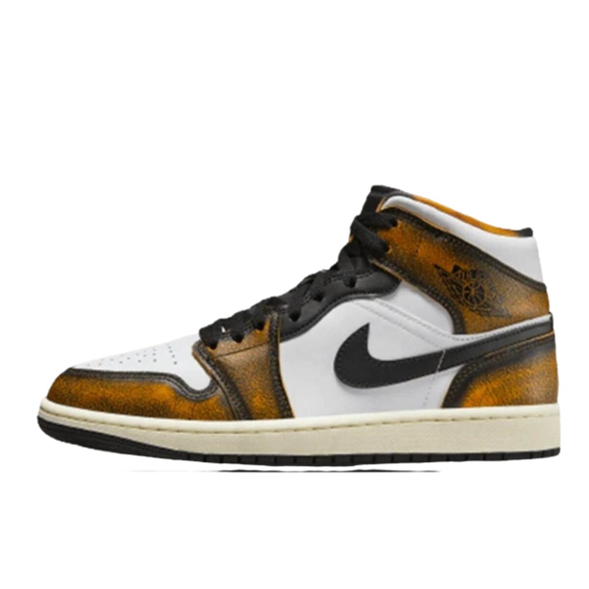Air Jordan 1 Mid SE Orange Wear-Away