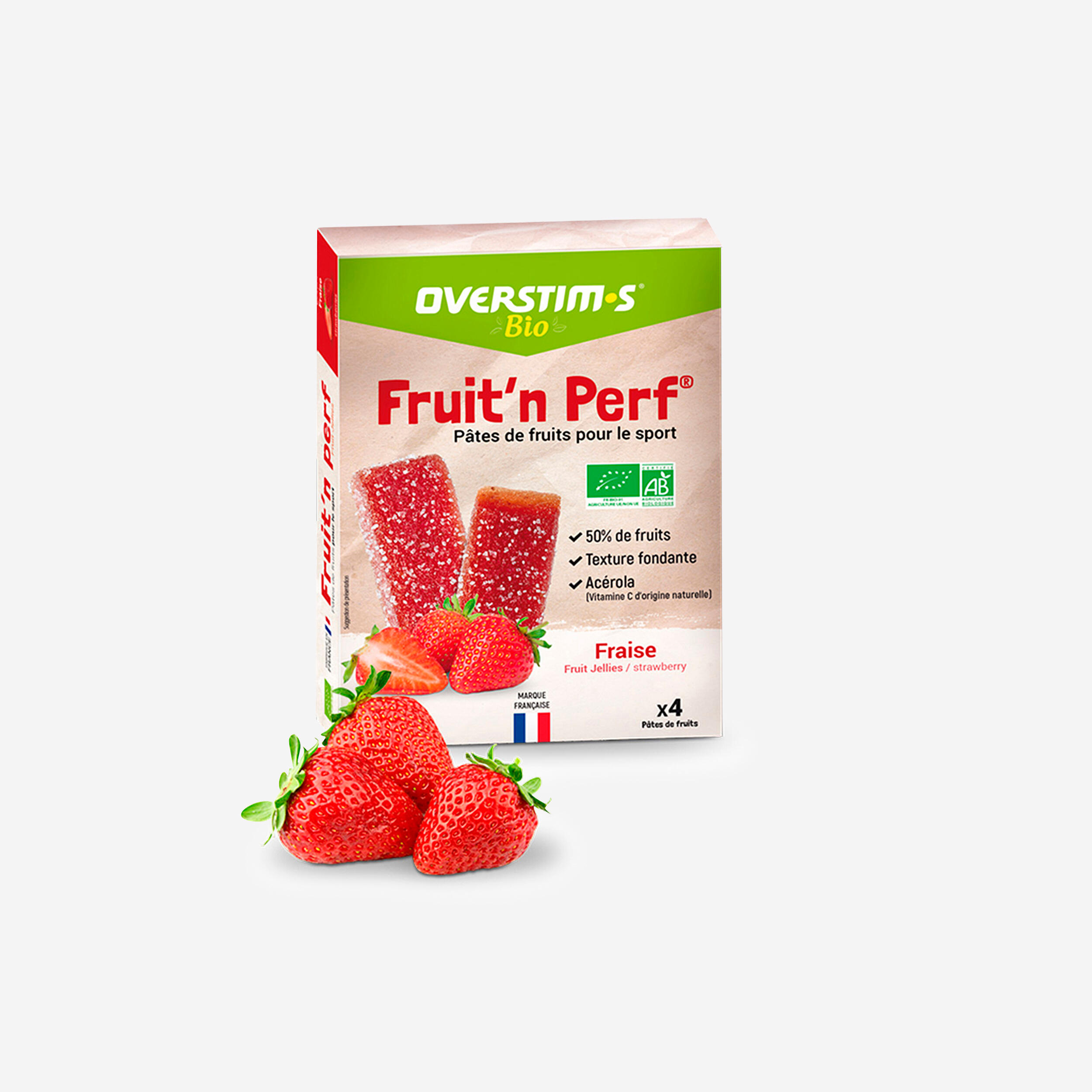 Galaretki owocowe Overstims bio truskawkowe 4 x 25 g