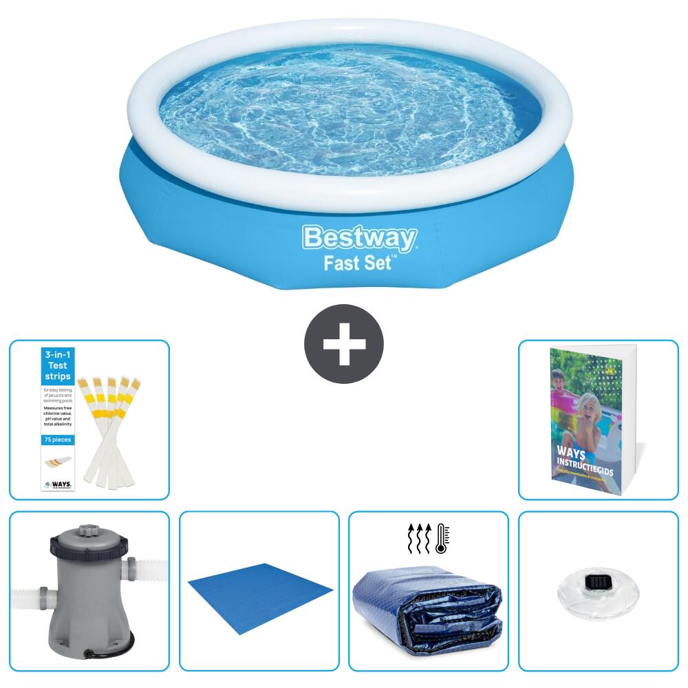 BESTWAY Basen Fast Set Okrągły - 305x66 cm - 7-częściowy S272