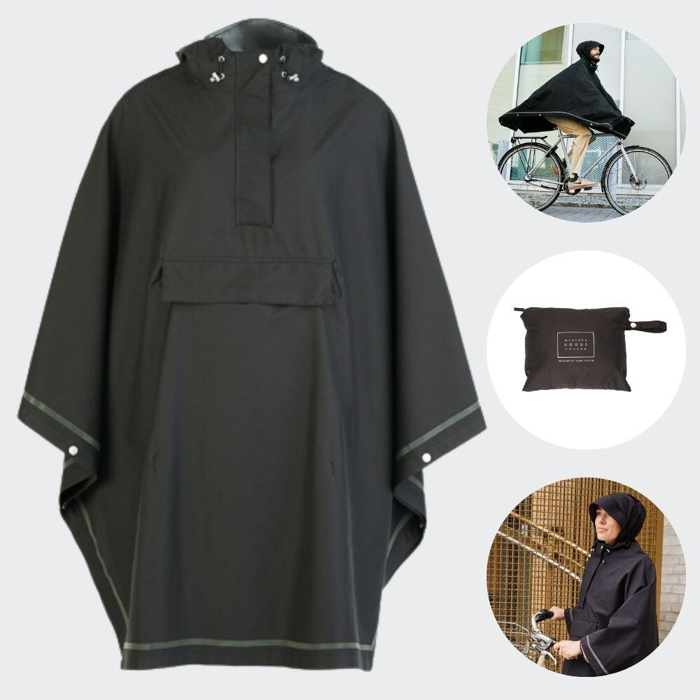 Weathergoods Imbris poncho przeciwdeszczowe czarne L