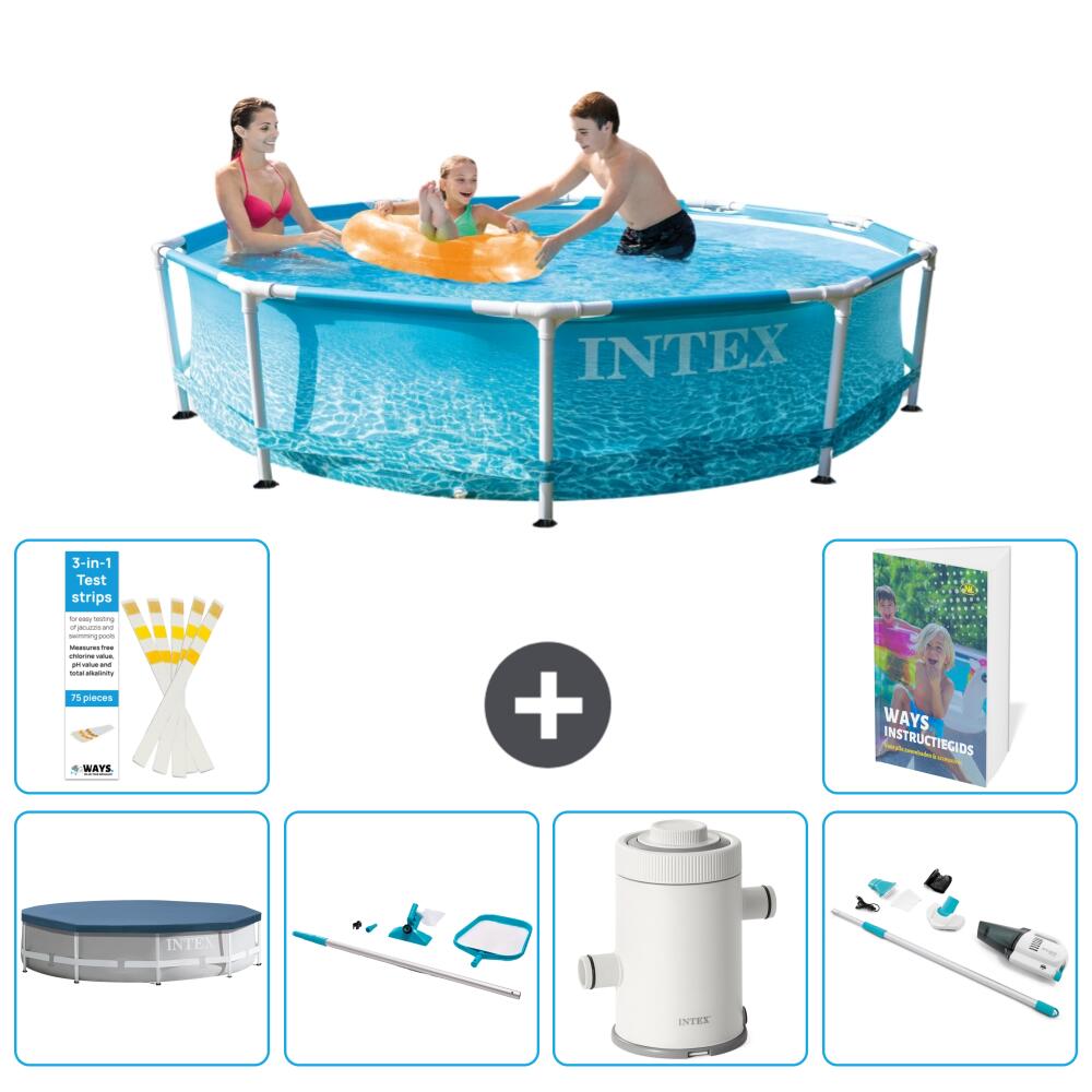 INTEX Basen ze stelażem Okrągły - 305x76 cm - 7-częściowy S83