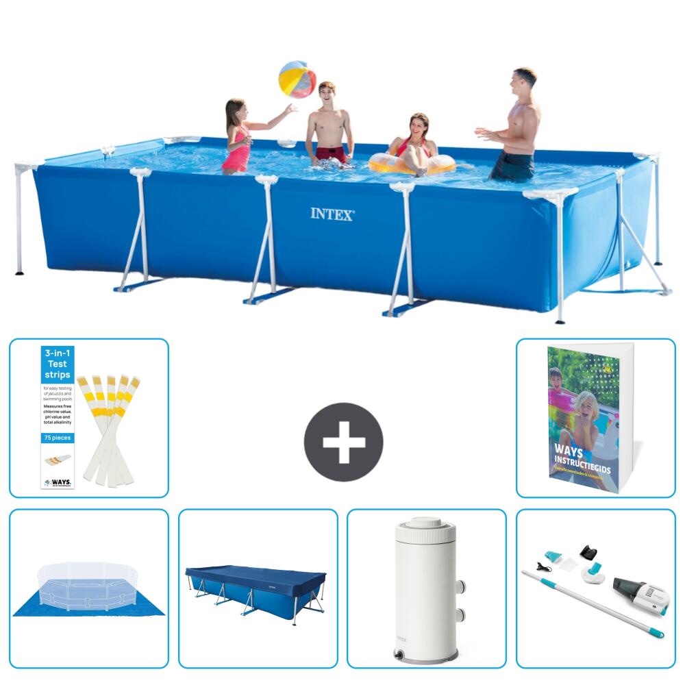 INTEX Basen ze stelażem Prostokątny - 450x220x84 cm - 7-częściowy S114