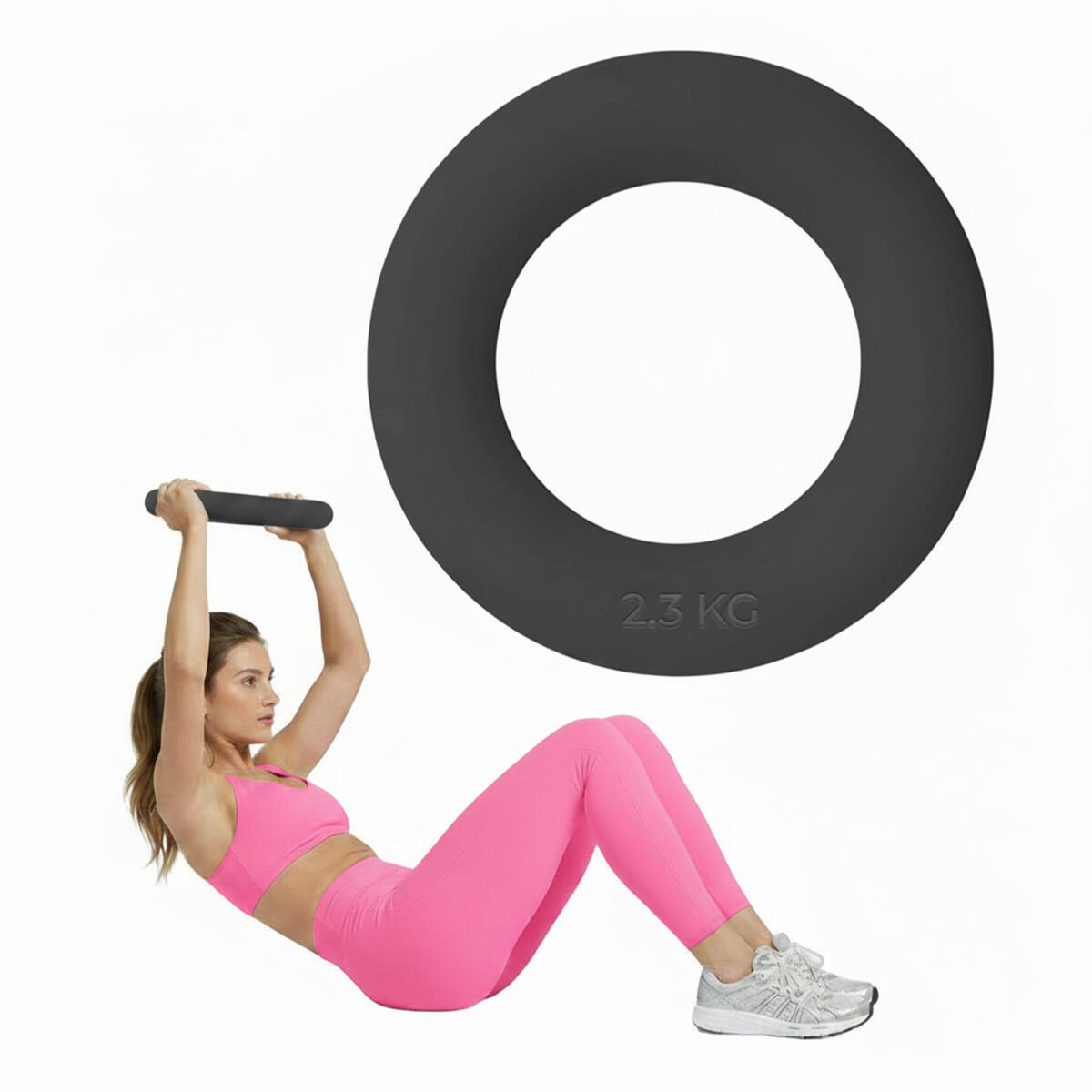OBRĘCZ OBCIĄŻENIOWA ROUND RING DO ĆWICZEŃ FITNESS REHABILITACJI 2,3 KG