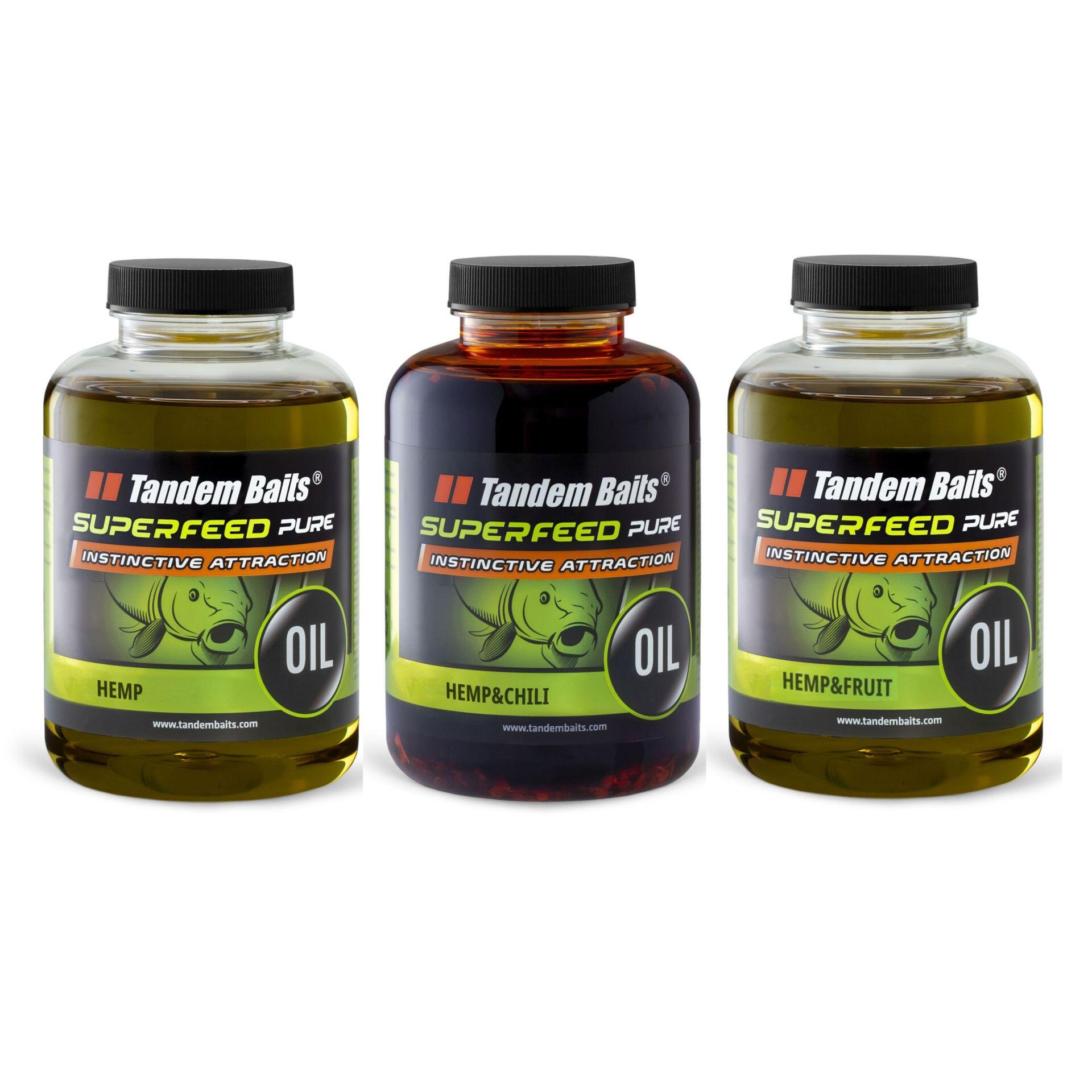 Olej wędkarski SuperFeed Pure zestaw konopny – 3 sztuki