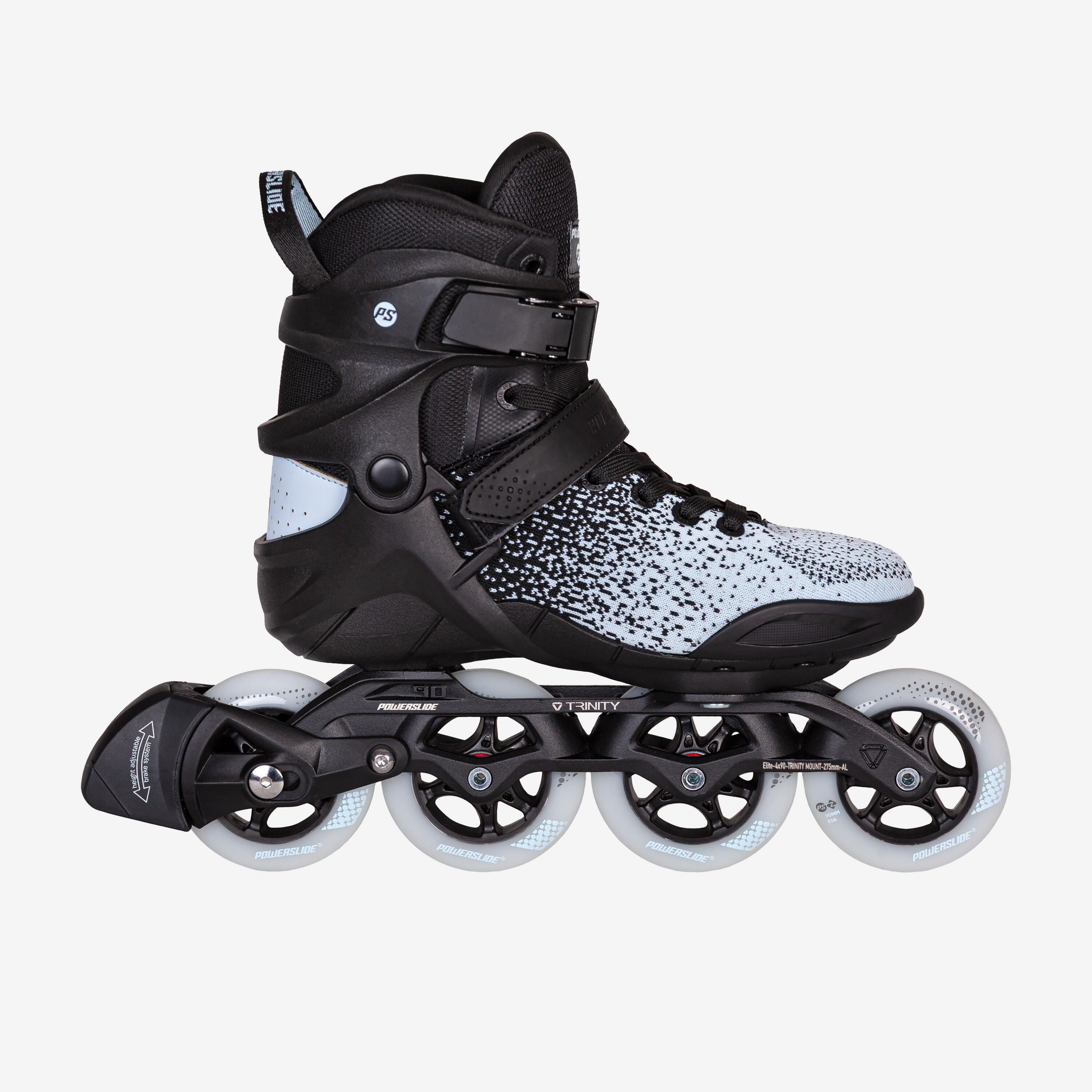 Rolki fitness dla dorosłych Powerslide Phuzion Xenon 4*90 mm czarno-białe