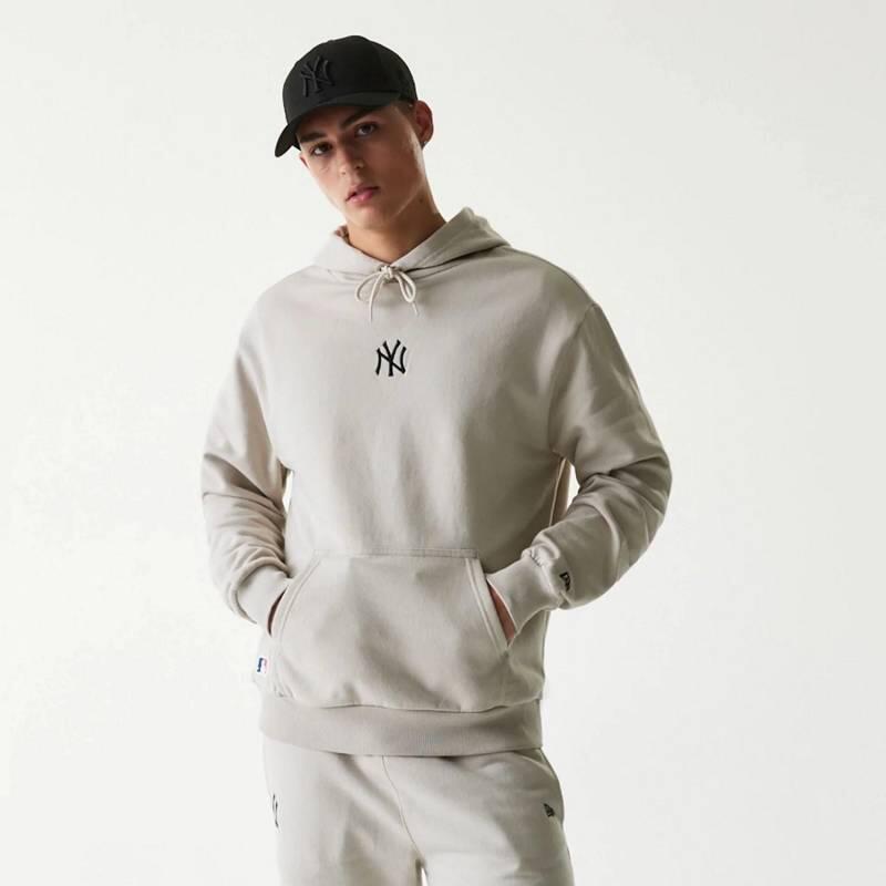 Sweat à Capuche Oversize MLB New York Yankees New Era Crème
