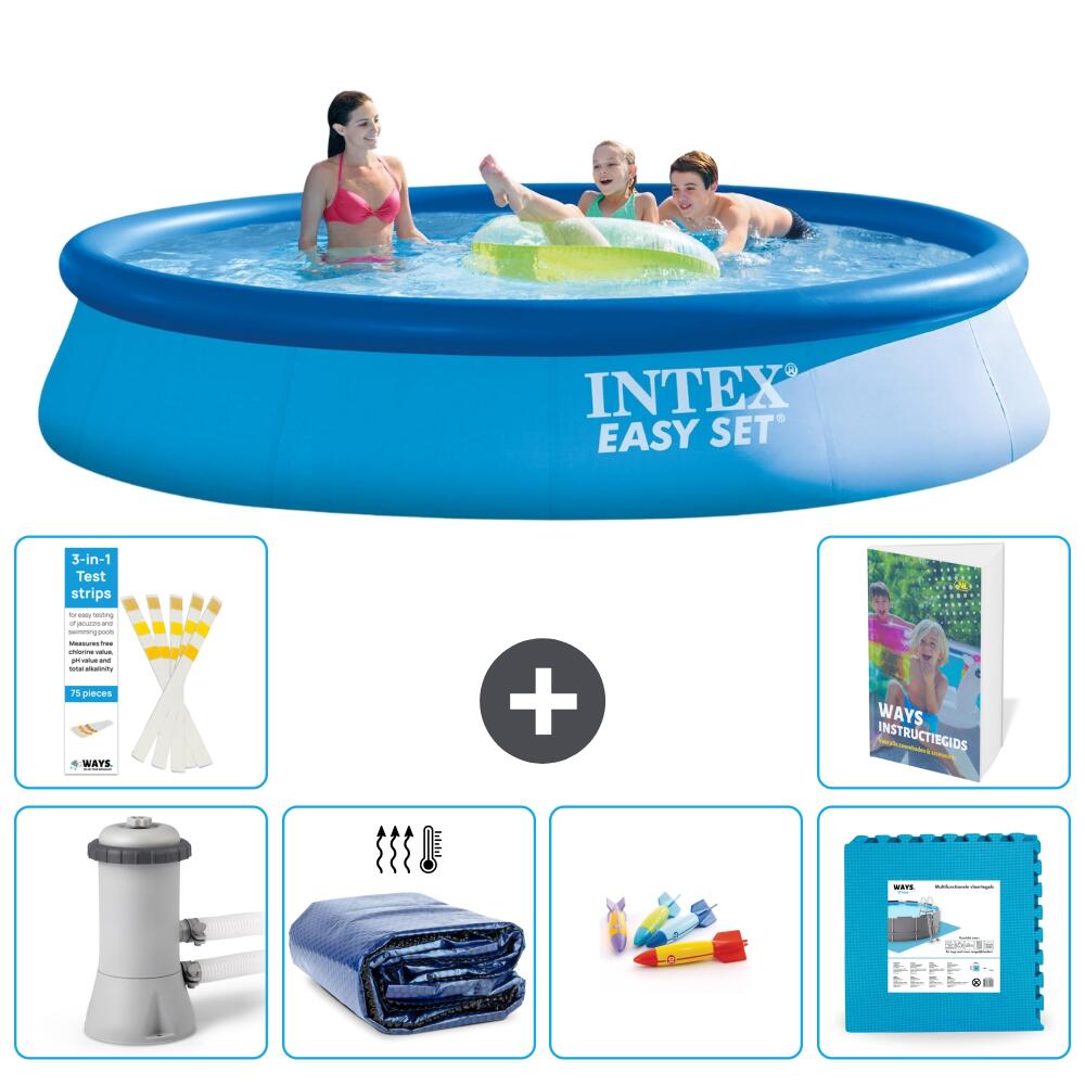 INTEX Basen Easy Set Okrągły - 396x84 cm - 7-częściowy S229