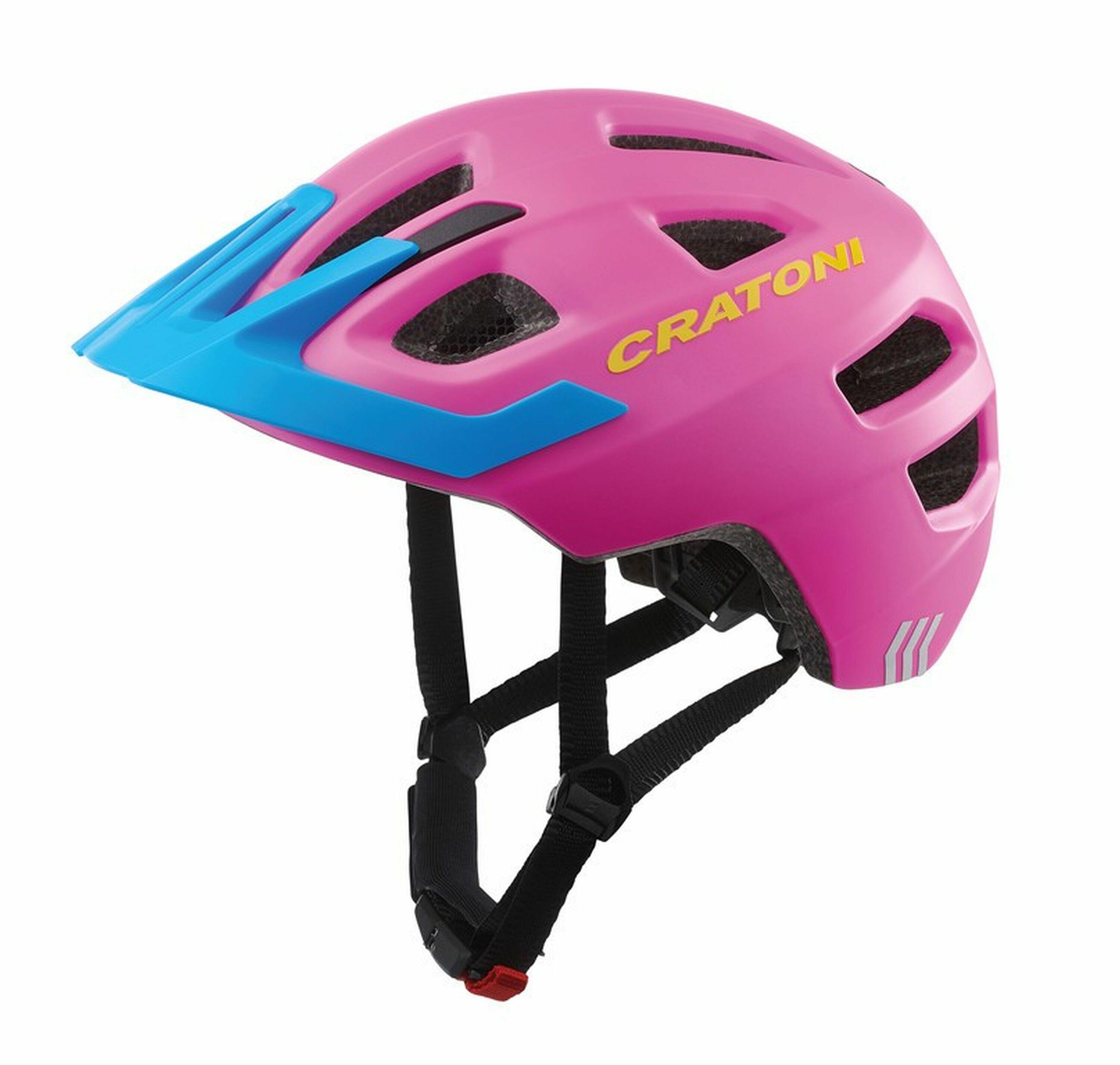 Dziecięcy kask rowerowy Maxster Pro różowy/niebieski matowy