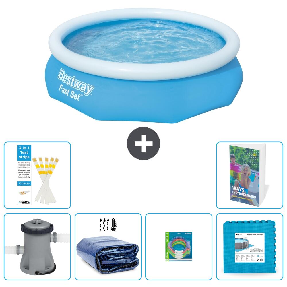 BESTWAY Basen Fast Set Okrągły - 305x76 cm - 7-częściowy S229