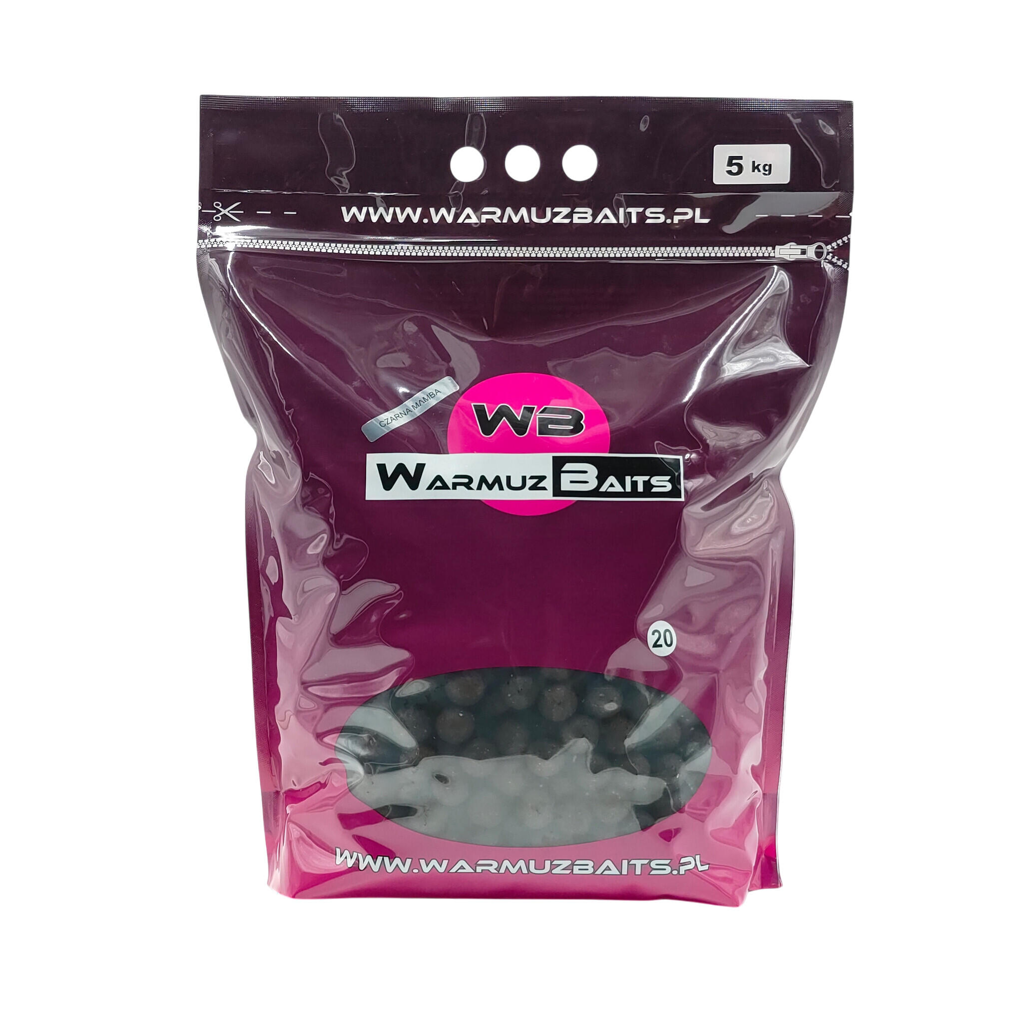 Kulki zanętowe 20mm Warmuz Baits Worek 5kg CZARNA MAMBA 5kg WOREK 20mm