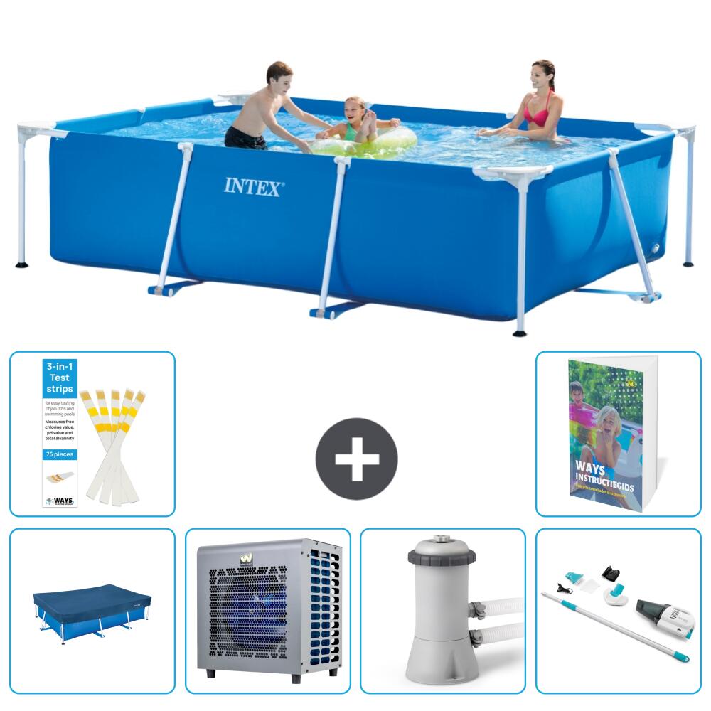 INTEX Basen ze stelażem Prostokątny - 300x200x75 cm - 7-częściowy S139
