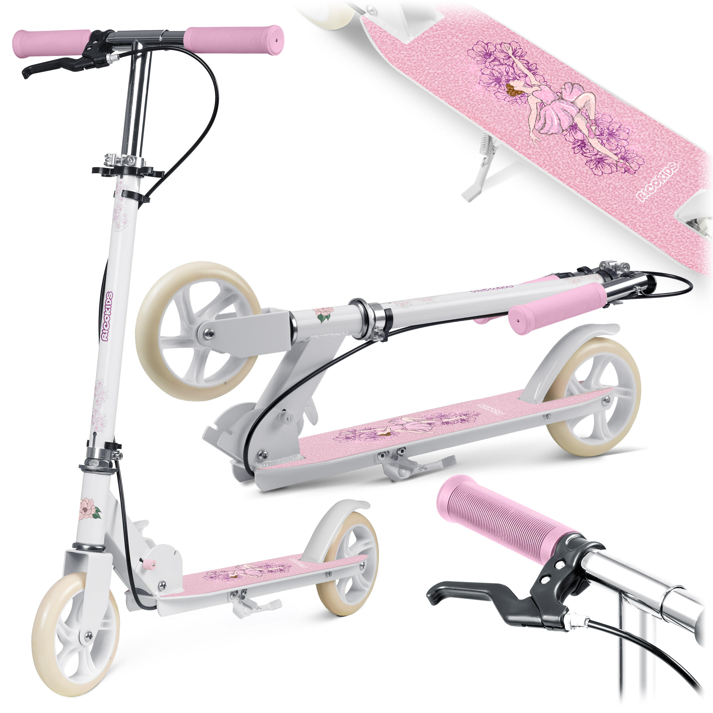 Hulajnoga dwukołowa dla dzieci Ricokids Kodi składana ABEC-7