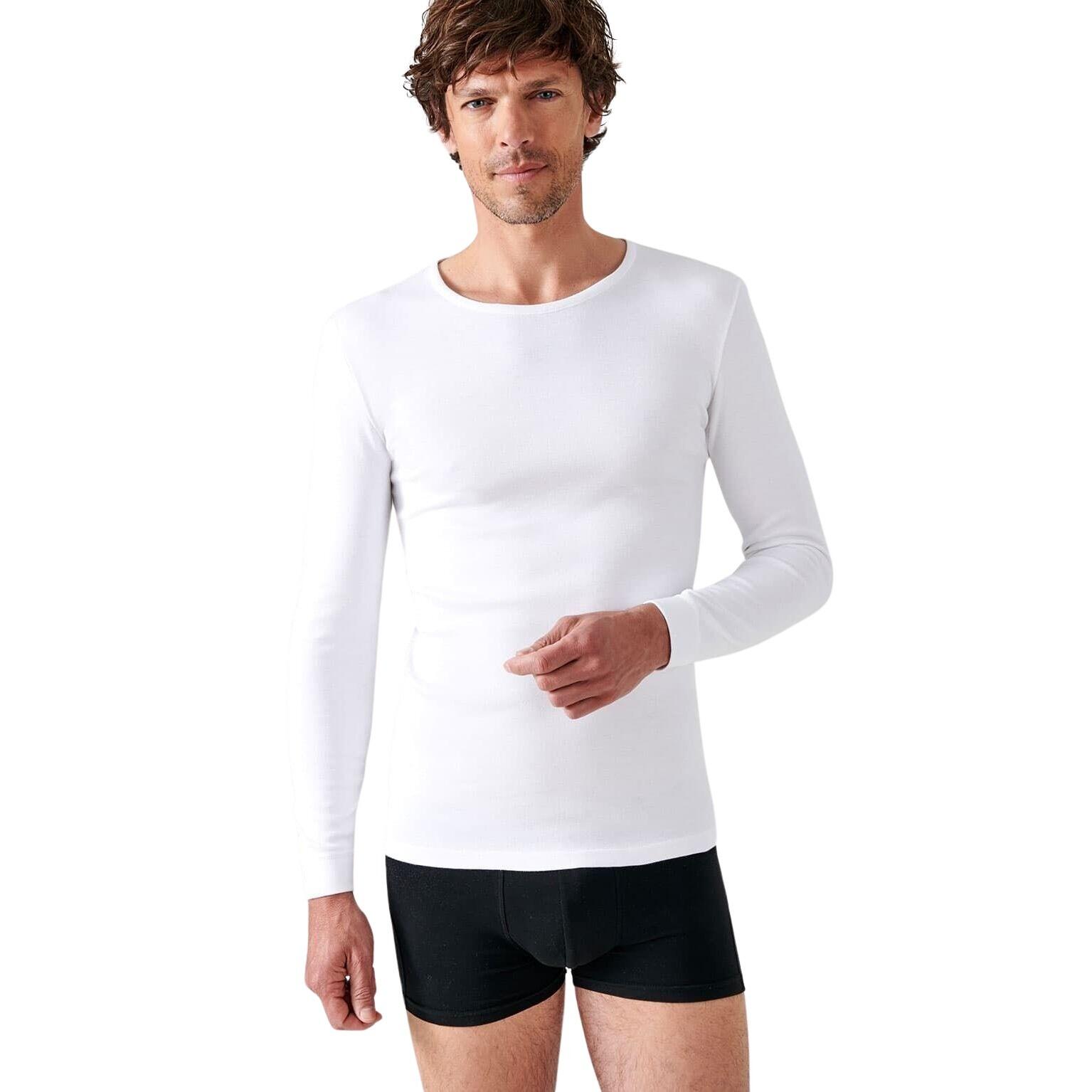 Koszulka z długim rękawem z okrągłym dekoltem Damart Thermolactyl