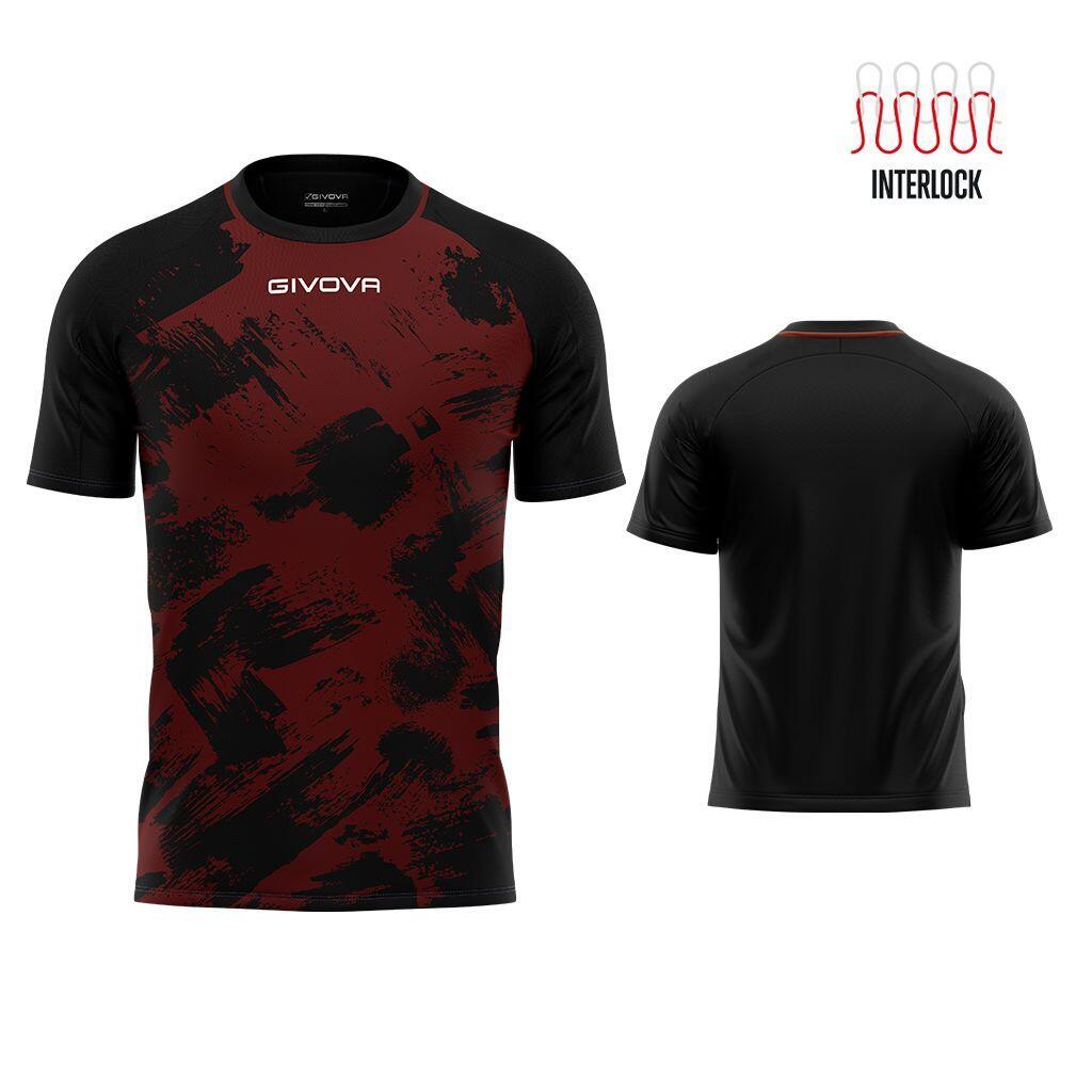 Givova Art Interlock Granatowo-czarna koszulka sportowa 2xl