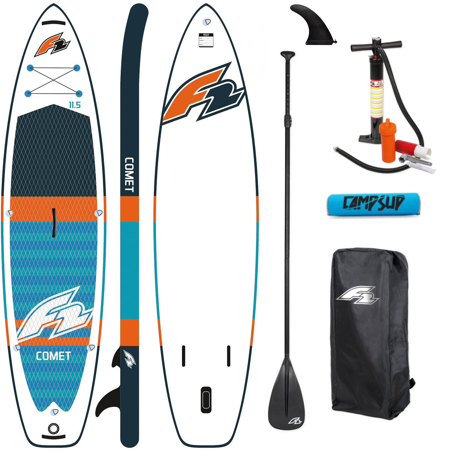 Deska Sup Pompowana F2 Comet 10'5'' Blue + Bojka na wiosło