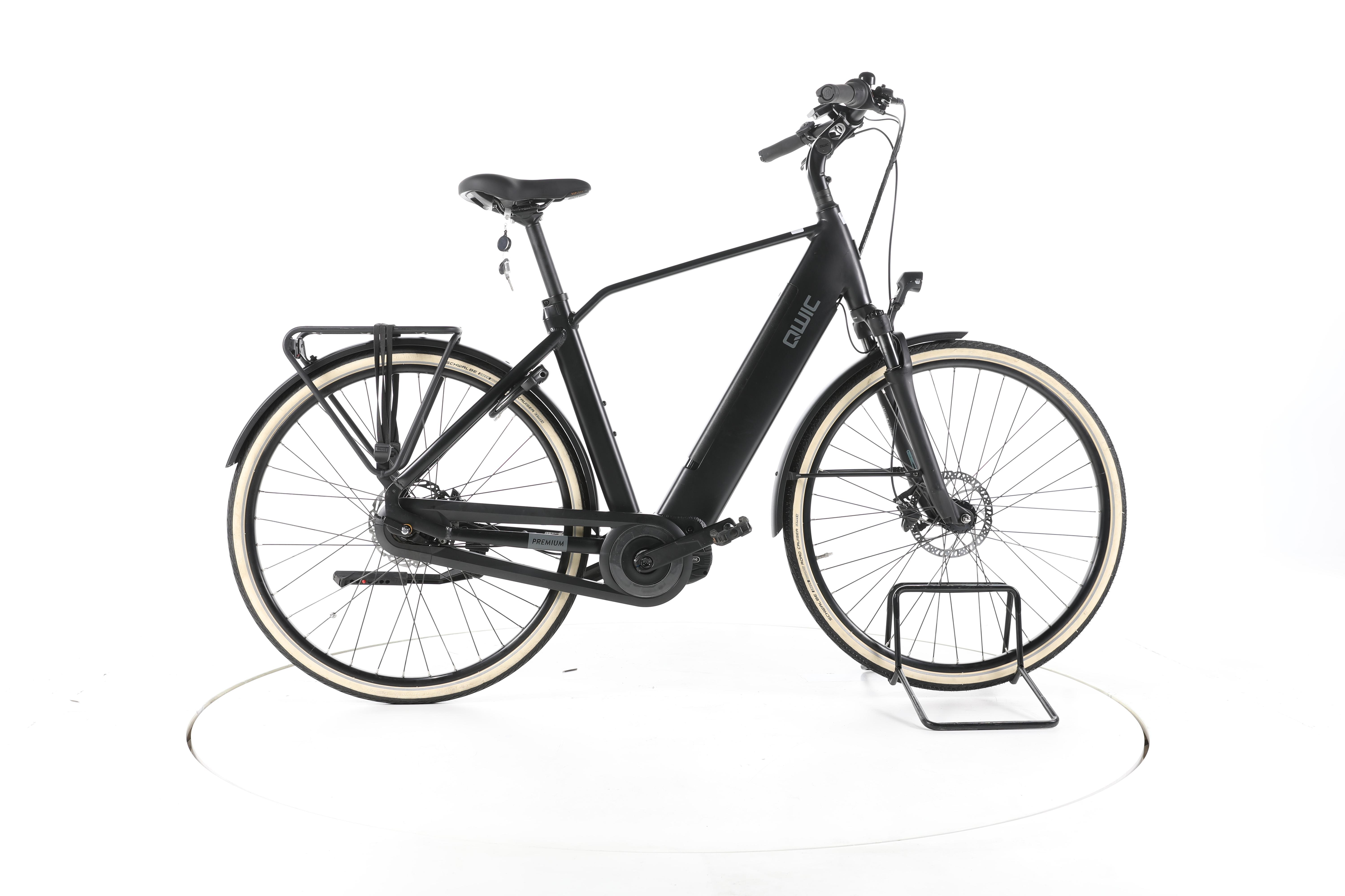 Second Life - QWIC Premium MN8+ C City E-Bike Niska rama - Stan dobry