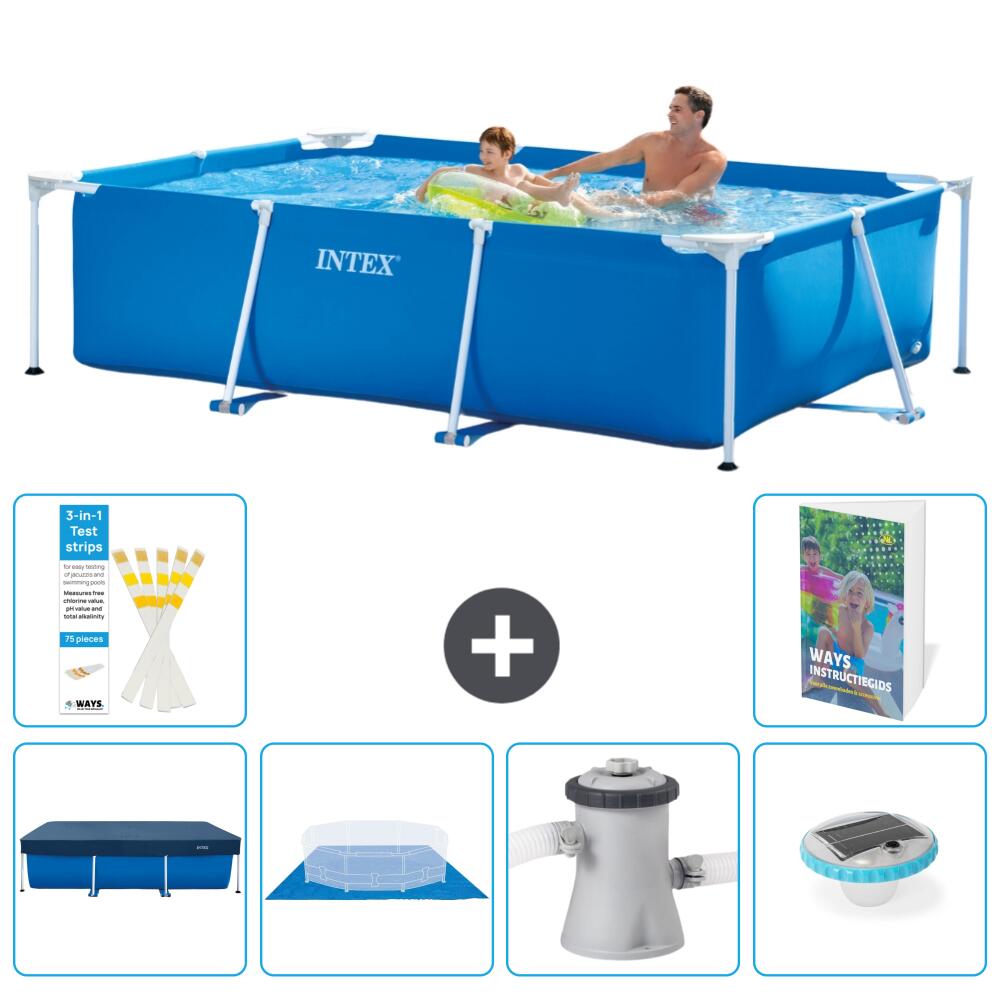 INTEX Basen ze stelażem Prostokątny - 260x160x65 cm - 7-częściowy S74