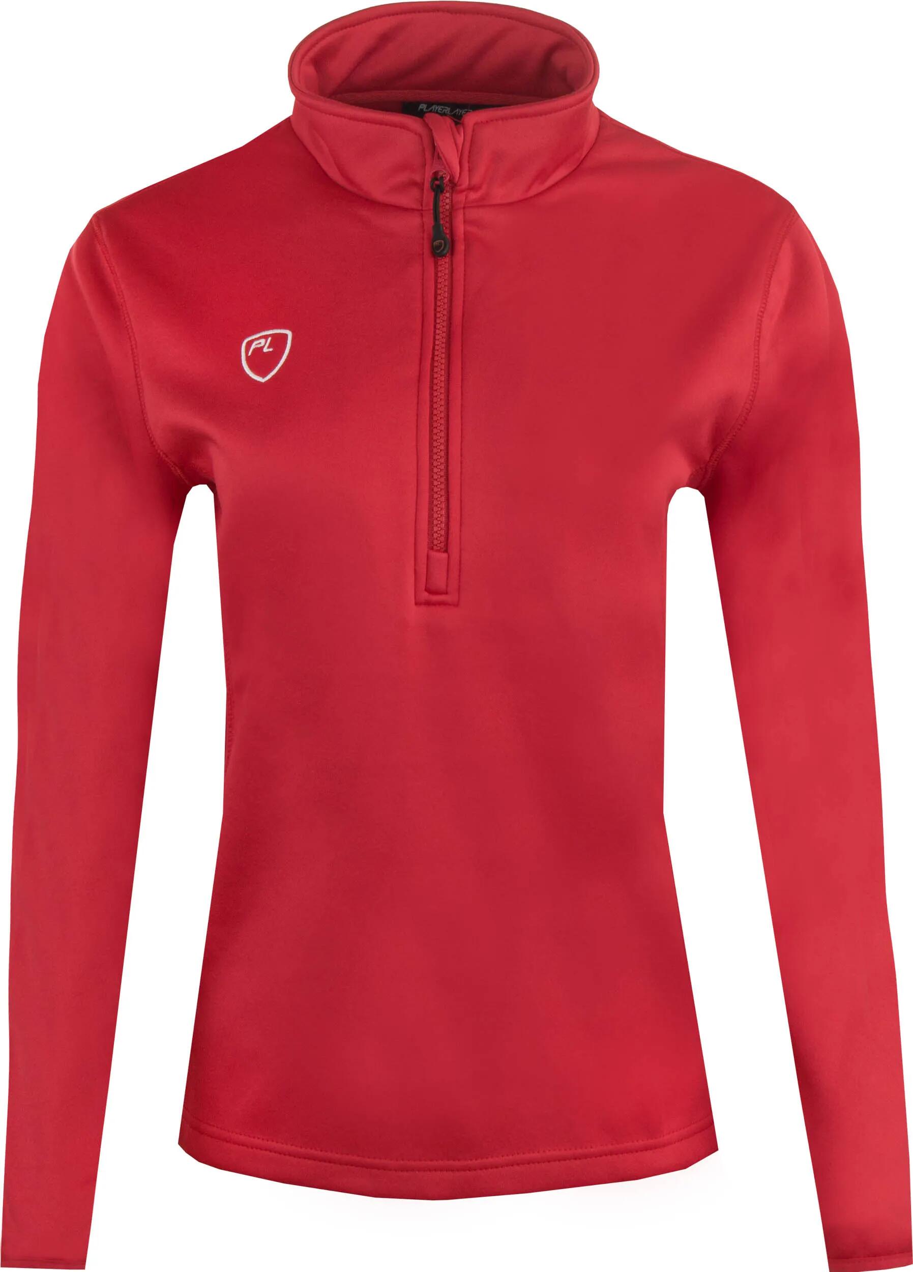 Bluza damska Playerlayer z 1/4 zamkiem i wydłużonym tyłem.