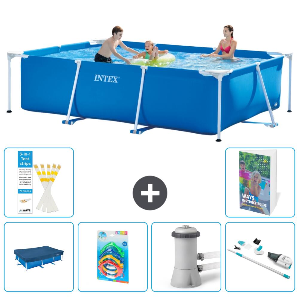INTEX Basen ze stelażem Prostokątny - 300x200x75 cm - 7-częściowy S68