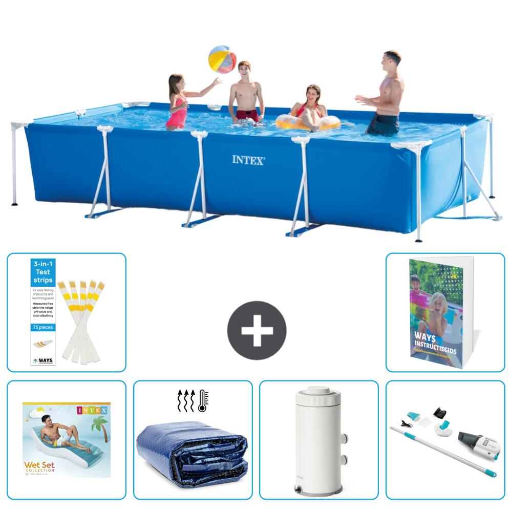 INTEX Basen ze stelażem Prostokątny - 450x220x84 cm - 7-częściowy S87
