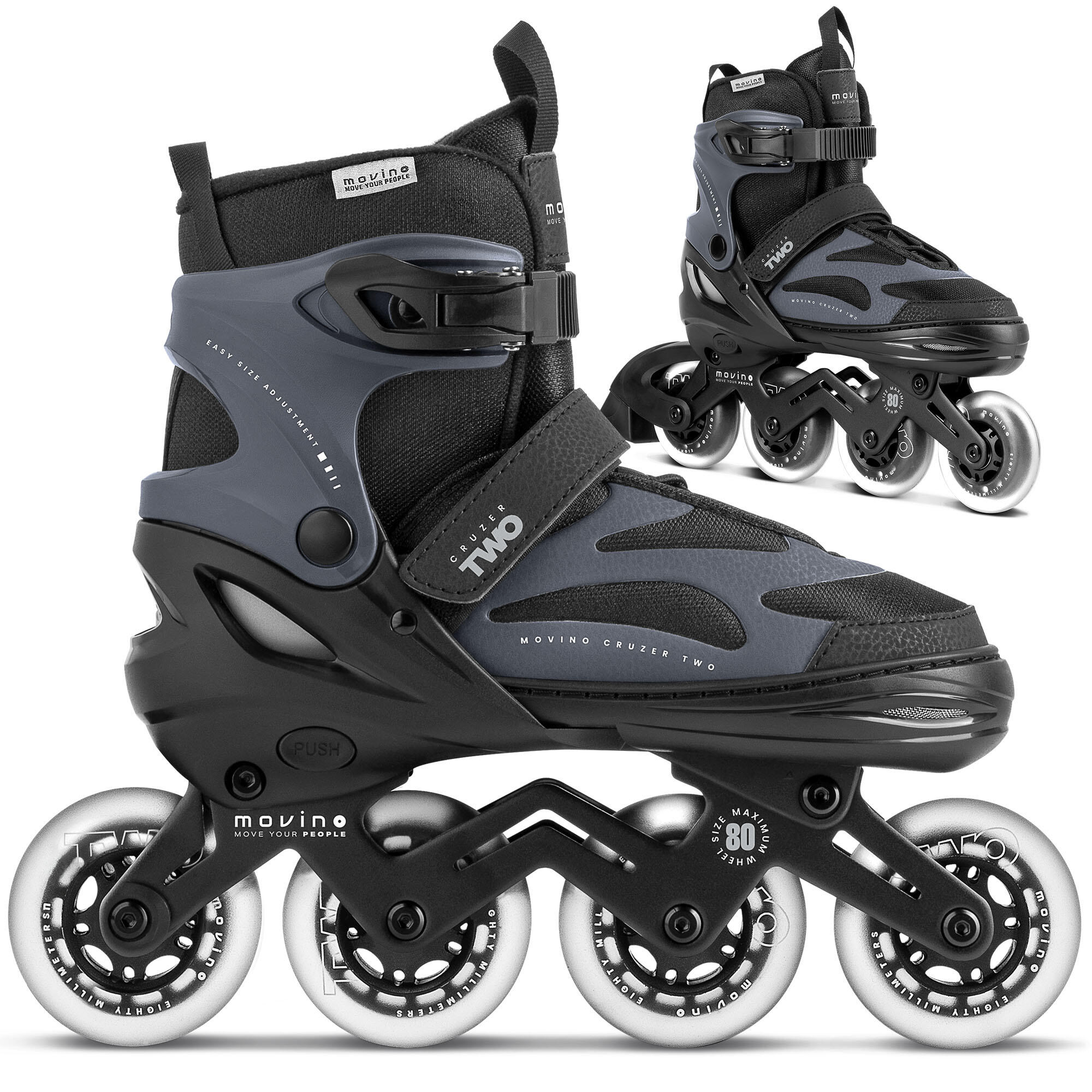 Rolki regulowane fitness męskie Movino Cruzer Two 9815