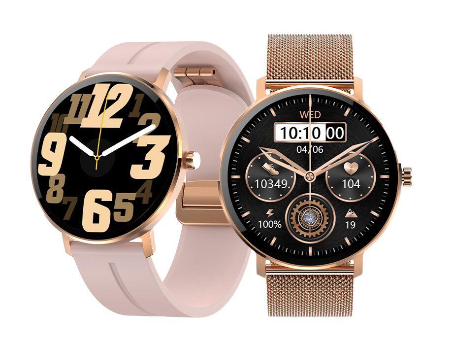 Smartwatch Zegarek Kiano Watch Venus Zegarek dla kobiet złoty NFC, Bluetooth