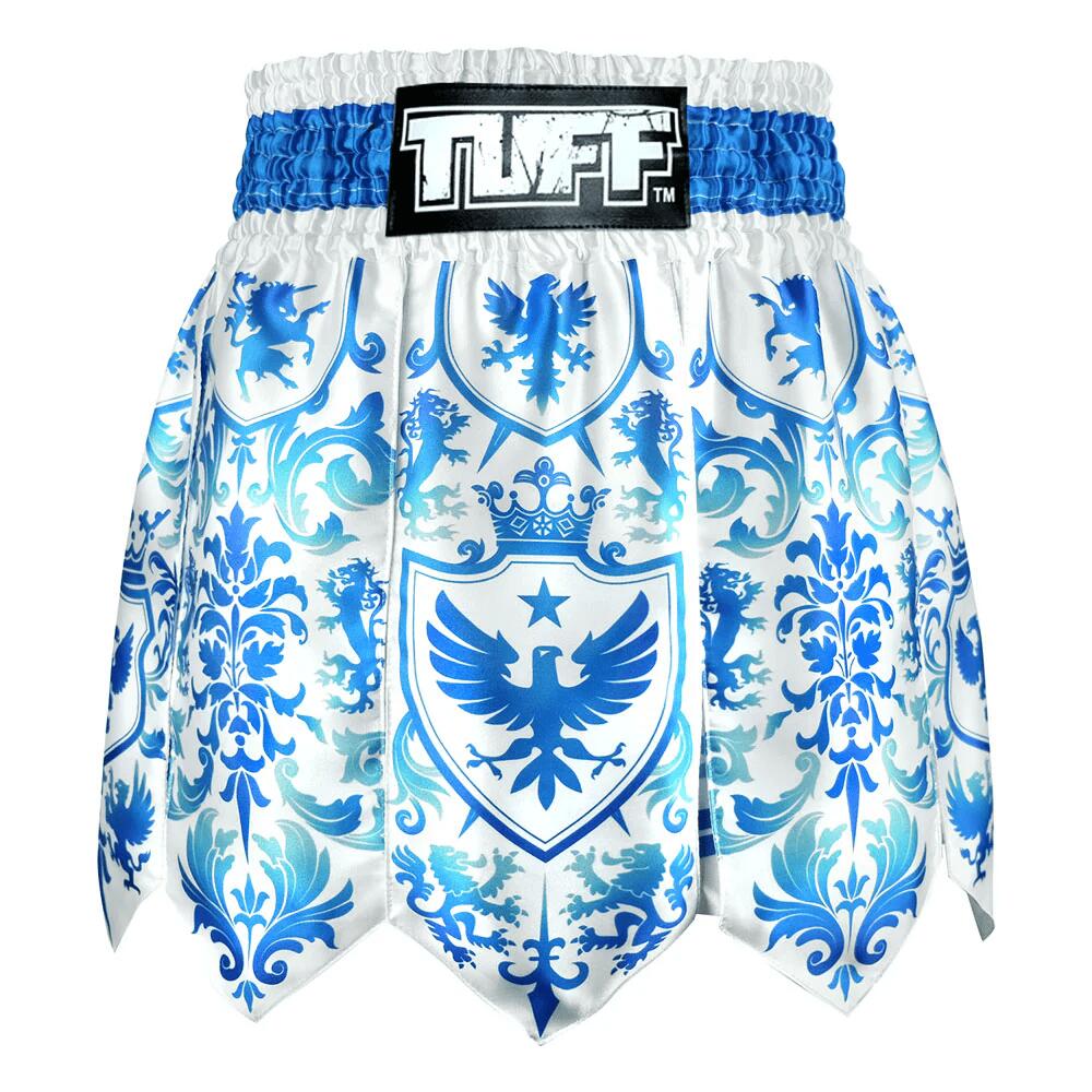 Spodenki treningowe TUFF Gladiator Blue & White Classic Victorian Pattern