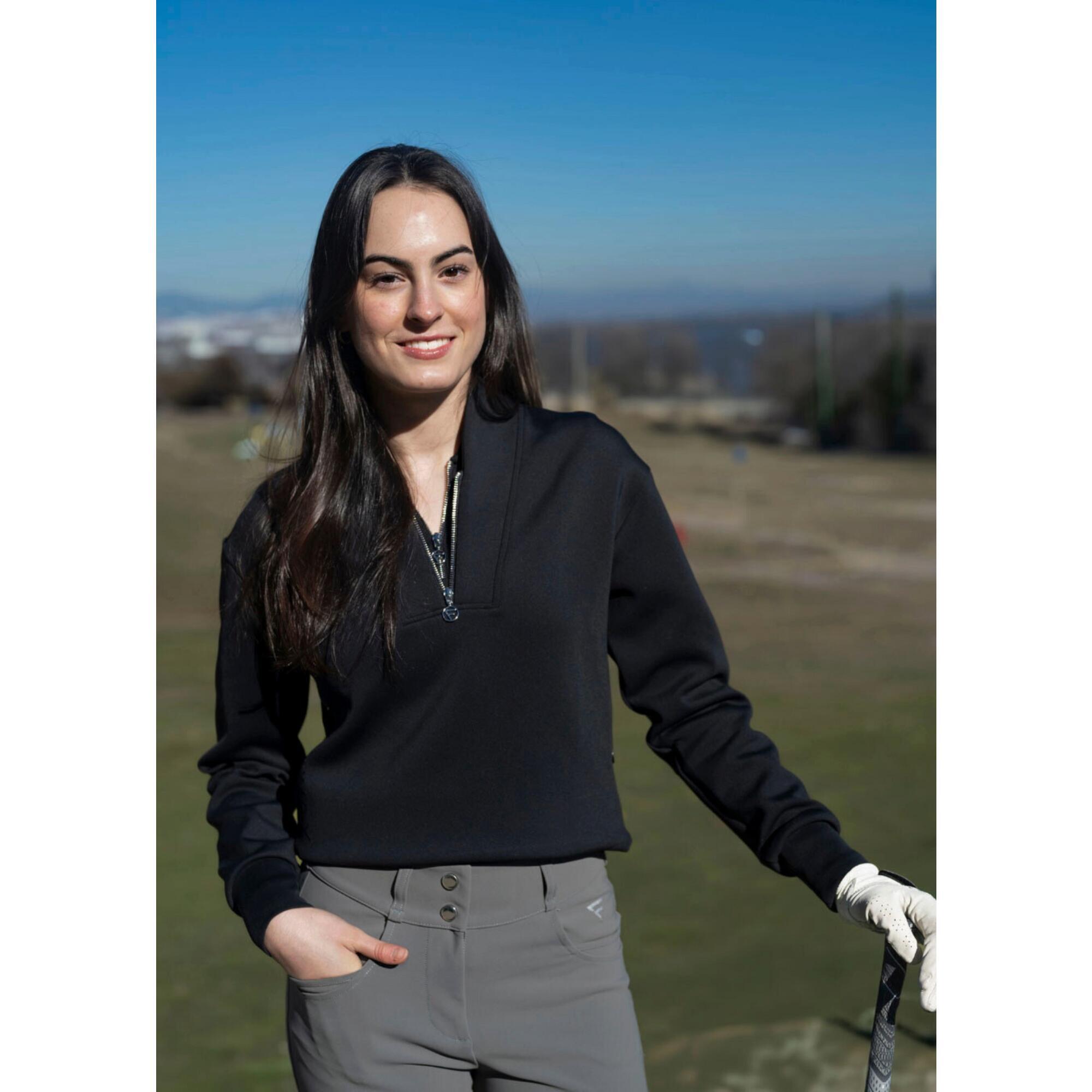 Damski golfowy sweter Swinley – Miękki  elastyczny  szybkoschnący half-zip