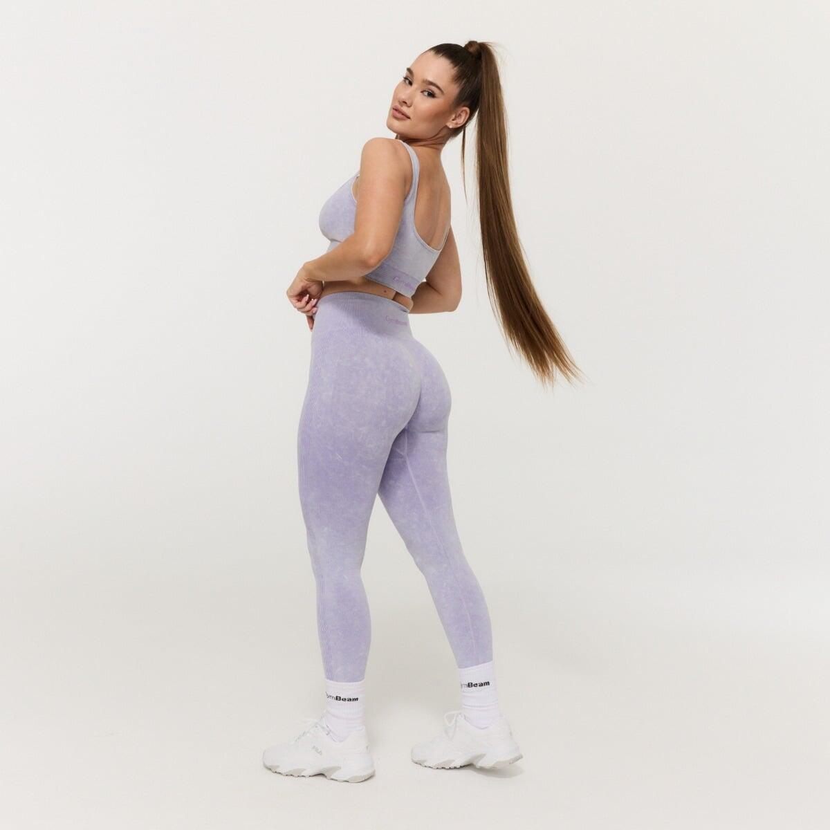 Legginsy damskie fitness bezszwowe fioletowe Lift