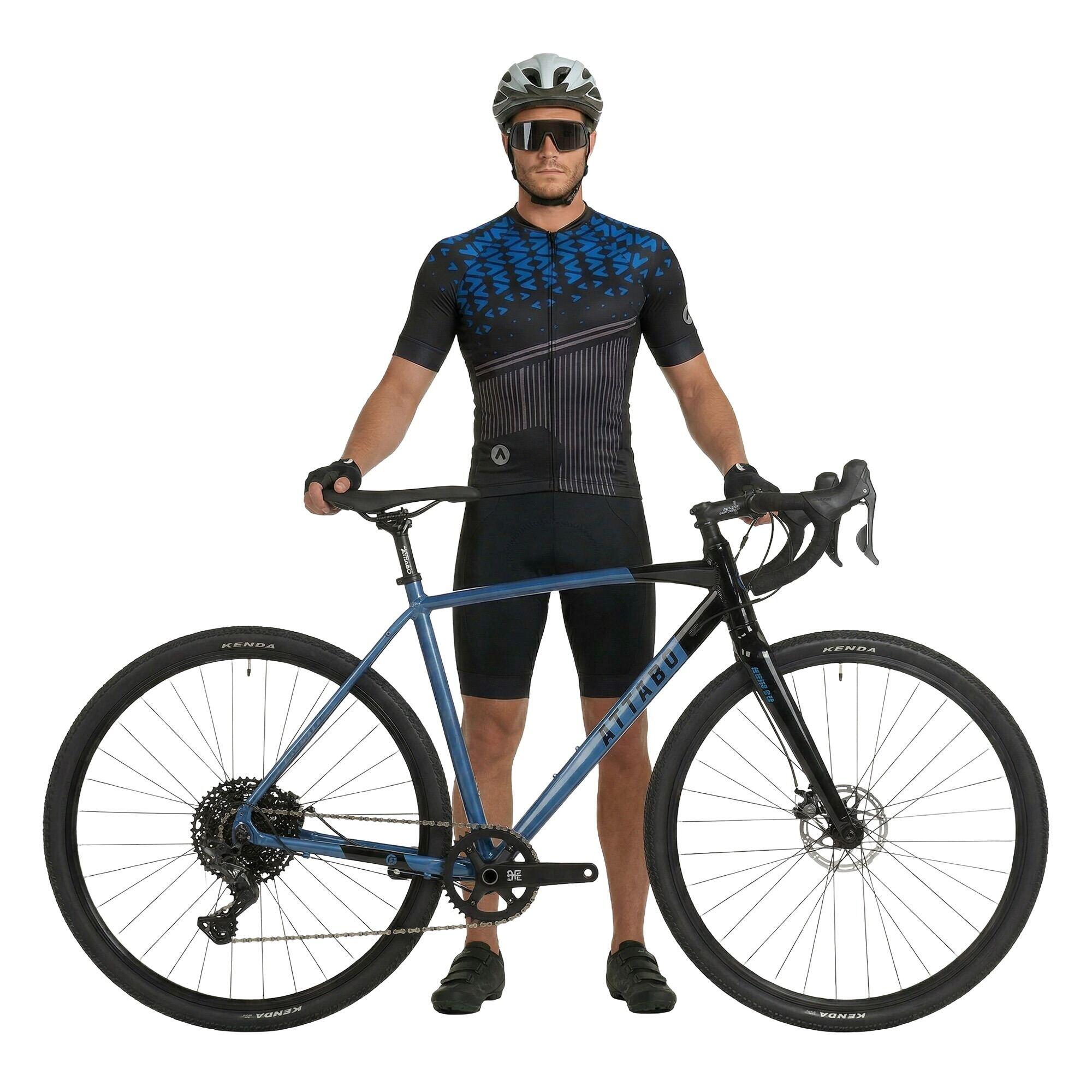 Rower gravelowy ATTABO GRADO 2.0 niebieski Aluminiowa rama 10 przełożeń